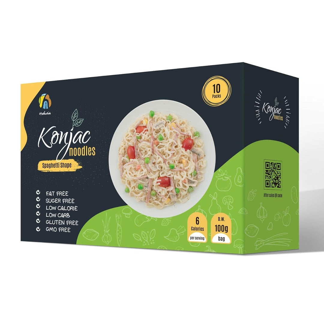Hethstia Konjac Noodles, 10 Packs Shirataki Spaghetti – Low Carb, Low Calorie, Ready to Eat Konjac Pasta – Keto, Gluten-Free, Vegan, Fat-Free, 0 Sugar, Healthy Low Carb Pasta Substitute