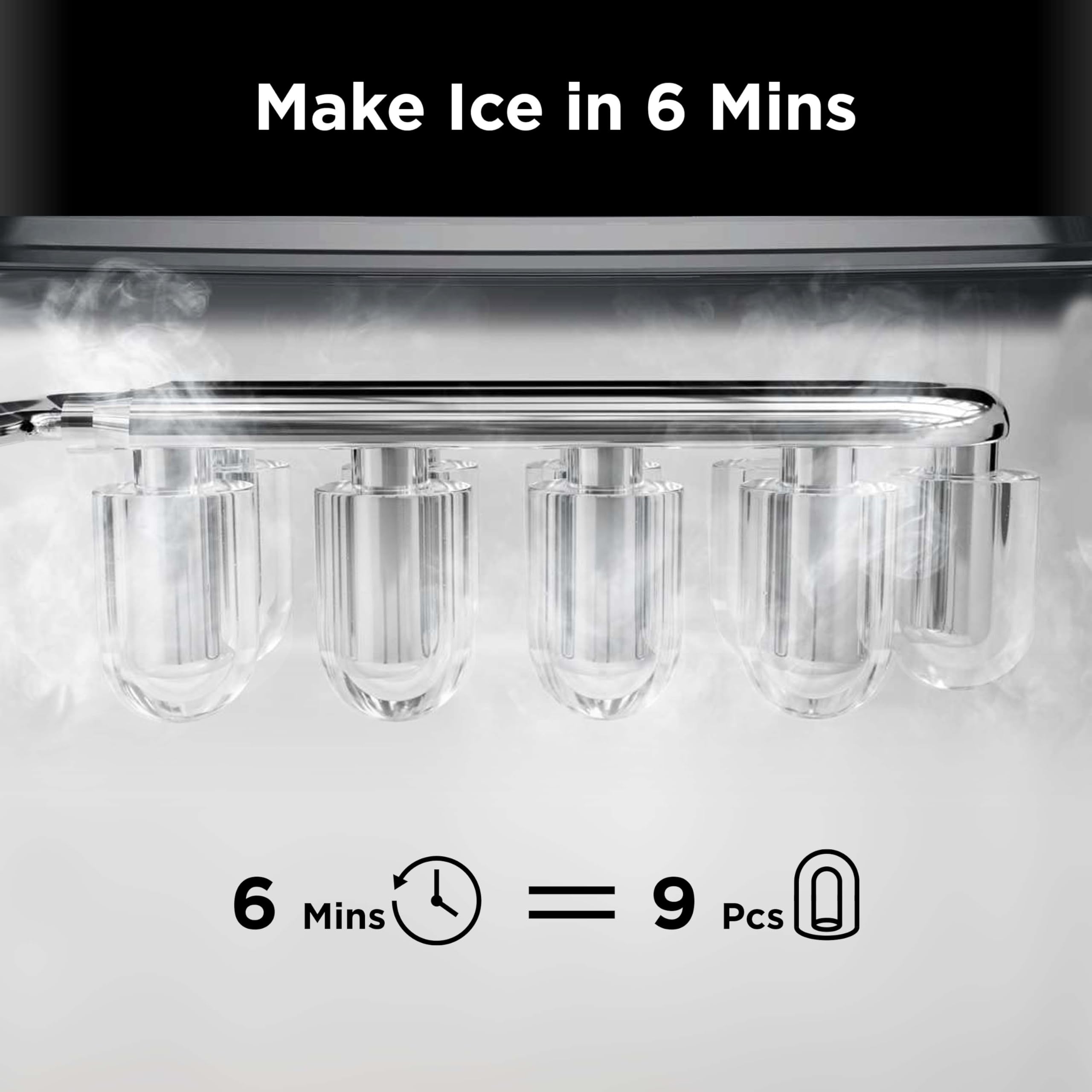 Nugget Ice Maker Countertop, Silonn Chewable Pellet Ice Machine with Self-Cleanin Function, 36lbs/24H Portable Ice Makers for Home Kitchen Officce, Black
