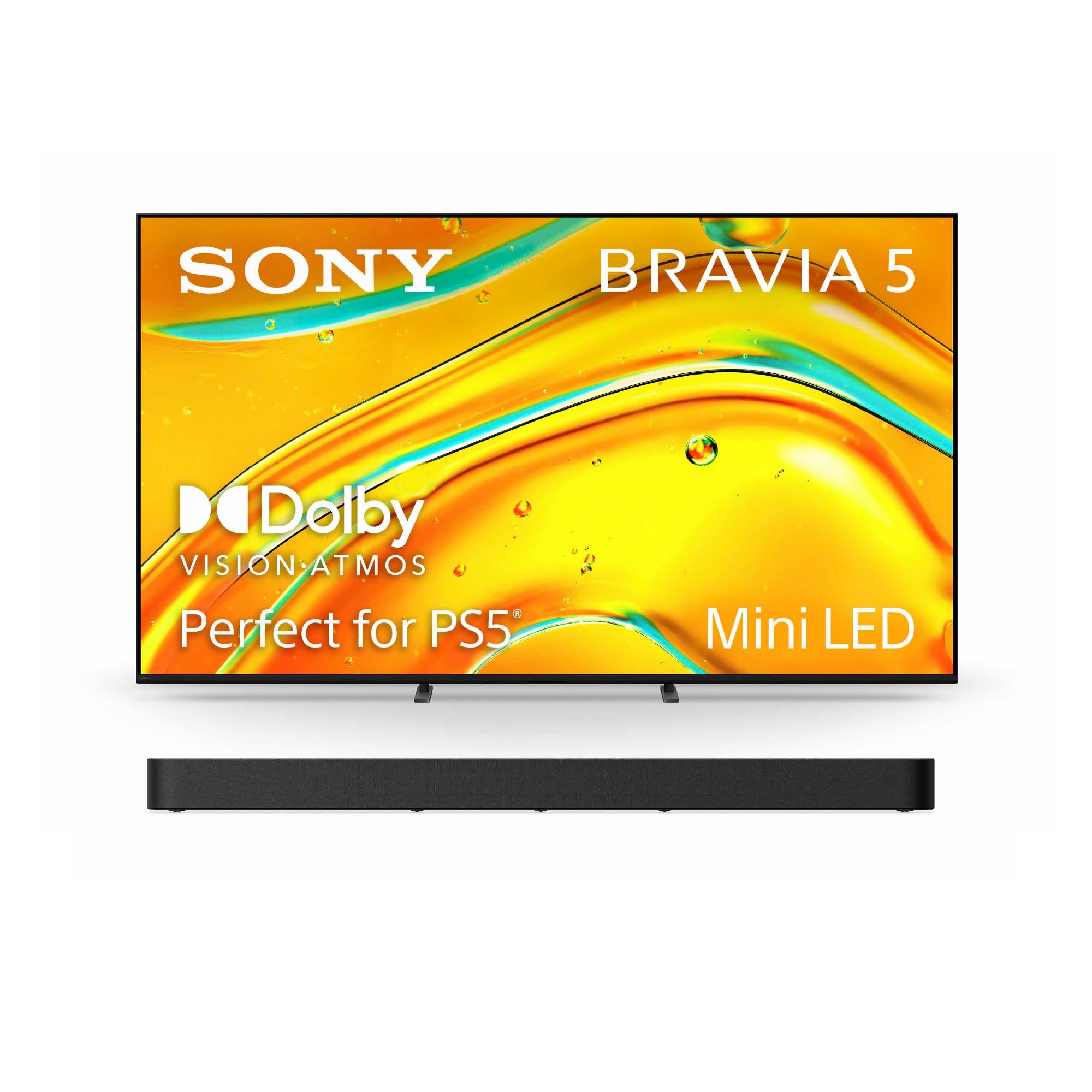 Sony BRAVIA 5 65 Inch TV, Mini LED, 4K Smart Google TV, XR Processor with AI Technology,120hz Television with Dolby Vision/Atmos, Exclusive Features for PlayStation®5, K-65XR50