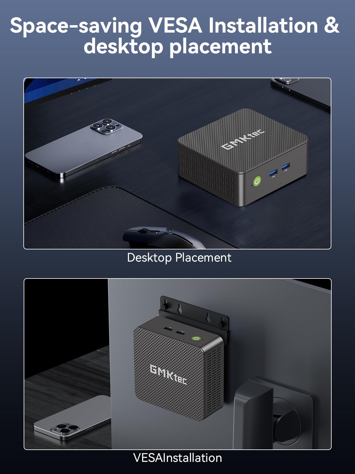 GMKtec G3 Pro Mini PC, Intel Core i3-10110U (Beats 4300U/N150) 16GB DDR4 (Dual Channel) 512GB PCIe M.2 SSD, Desktop Computer 4K Dual HDMI/USB3.2/WiFi 6/BT5.2/2.5GbE for Office, Business