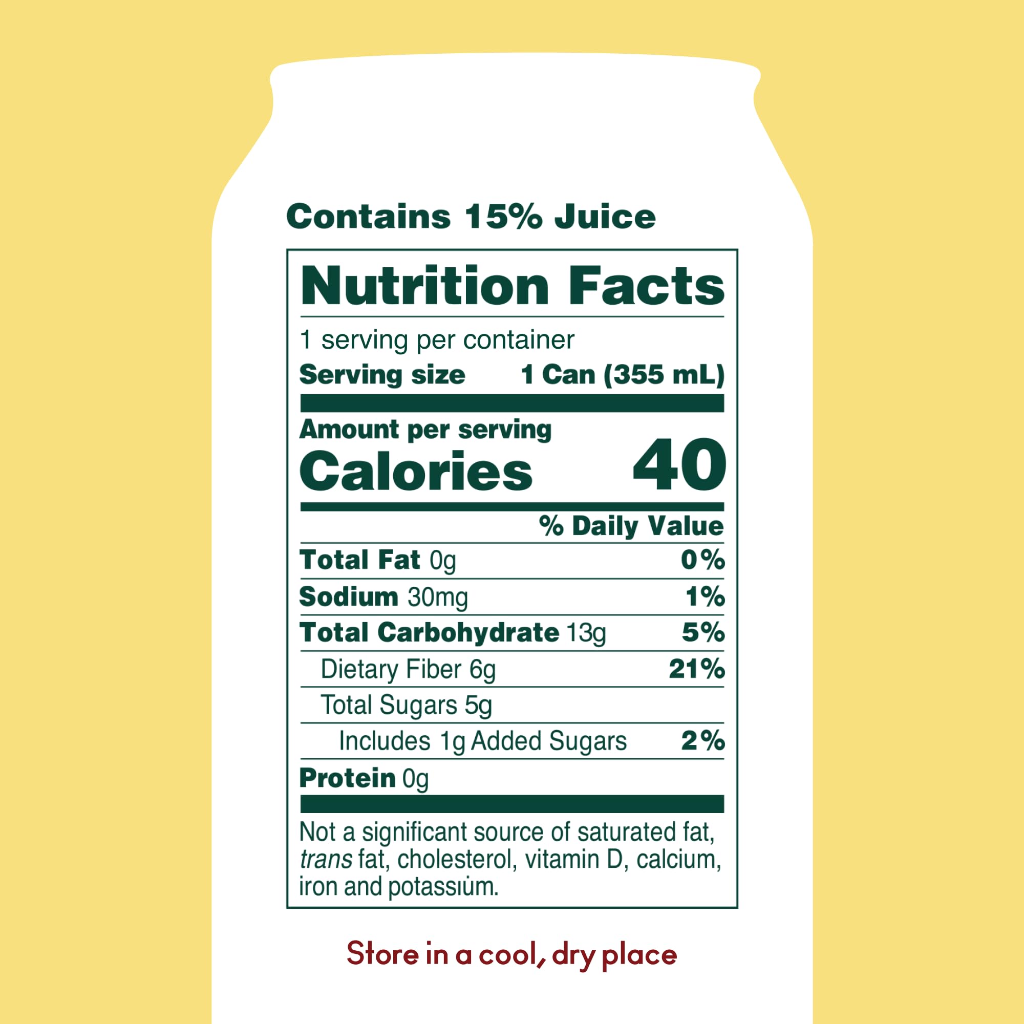 OLIPOP Prebiotic Soda Pop, Crisp Apple, Pantry Pack Packed with Prebiotics, Fiber, and Botanicals, Gluten Free, Vegan, GMO Free, 12oz (12-Cans)
