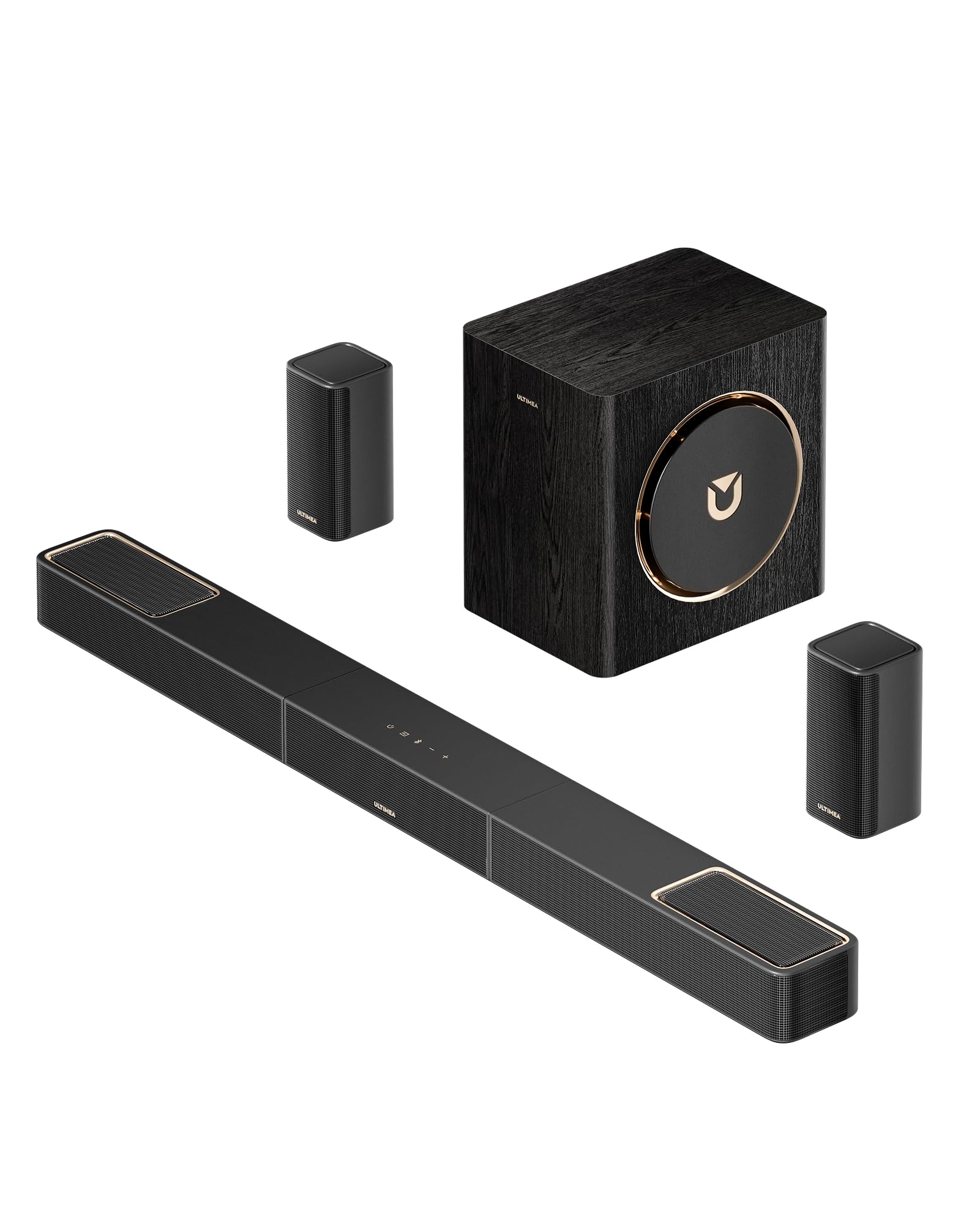 ULTIMEA Skywave X40 5.1.2ch Sound Bar for Smart TV w/Dolby Atmos, Wireless Surround Sound System for TV, 530W Soundbar with Wireless Subwoofer, GaN Amplifier, 4K HDR Pass-Through, HDMI eARC