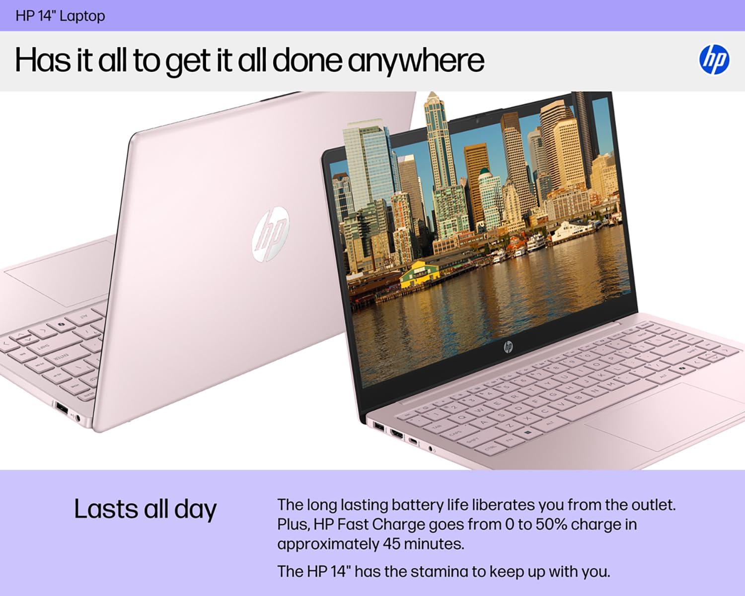 HP Laptop 2026 Edition with Copilot AI, 32GB RAM, 1TB SSD + 128GB UFS, Intel Processor, Long Battery Life, Lightweight, 1 Year Office 365, Windows 11 Home S for Students & Office, Type-C HUB, Pink