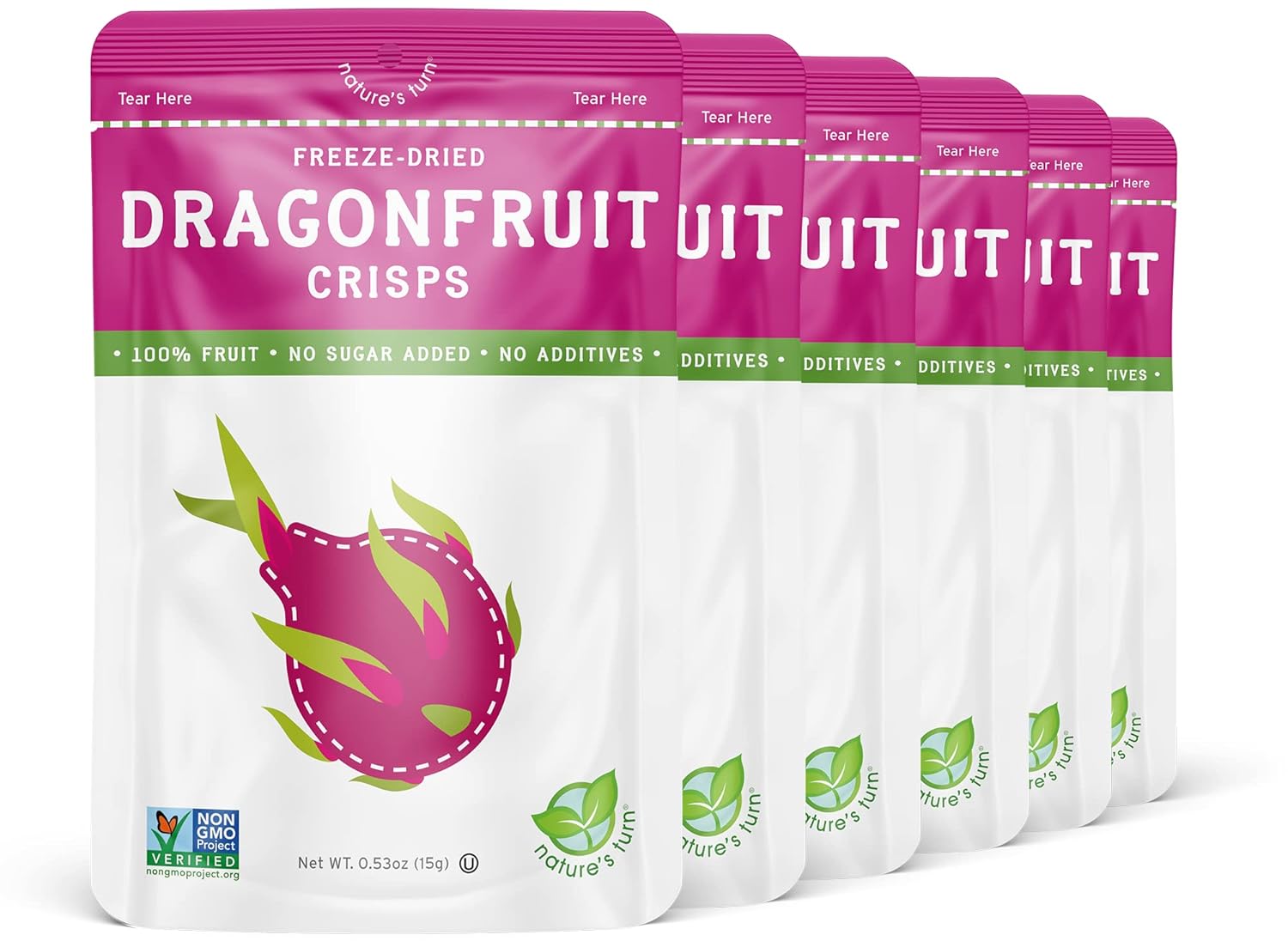Nature’s Turn Freeze-Dried Strawberry Crisps – Healthy, Gluten-Free, Crispy & Delicious, Plant-Based Snack, Ideal for Cereal, Smoothies, School Lunches, & On-the-Go, Bags of 12 (0.53 oz Each)
