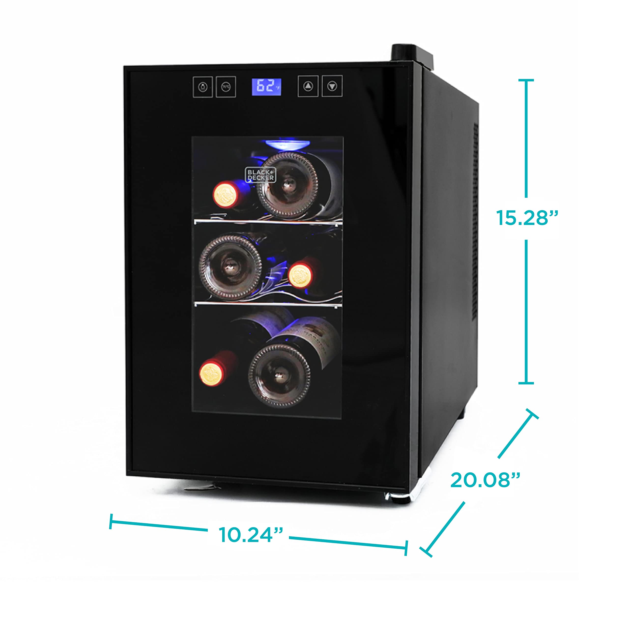 BLACK+DECKER BD60026 Wine Cellar with LED Display (8-Bottle Capacity)