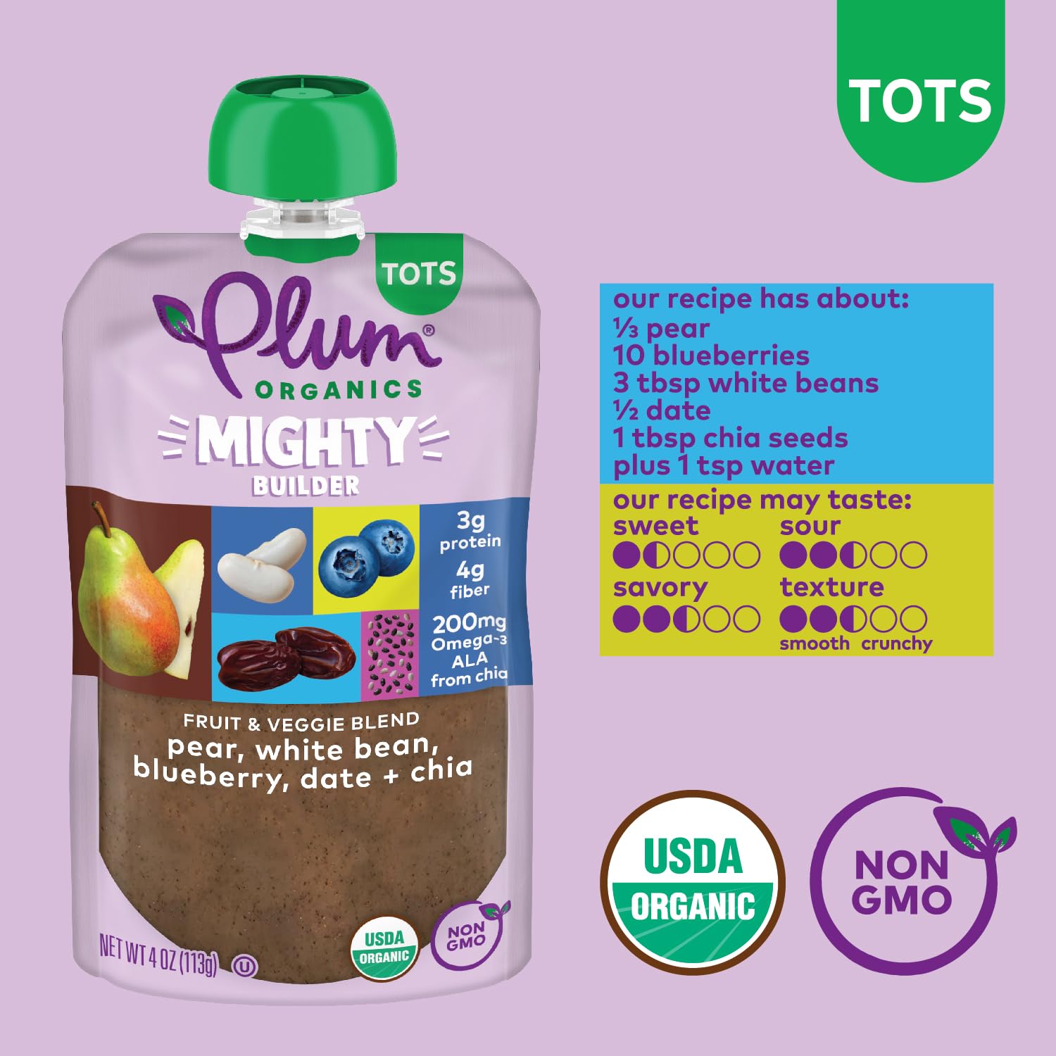 Plum Organics Variety Pack, 12+ Months – Toddler’s Flavor Expedition – Mighty Builder Organic Fruit & Veggie Pouches – 4 oz Pouch, Pack of 18 (Amazon Exclusive)