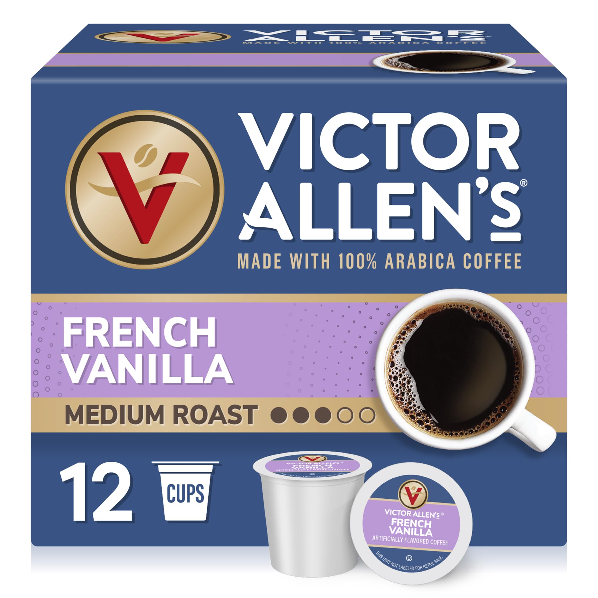 Victor Allen's Coffee Hazelnut Flavored, Medium Roast, 80 Count, Single Serve Coffee Pods for Keurig K-Cup Brewers