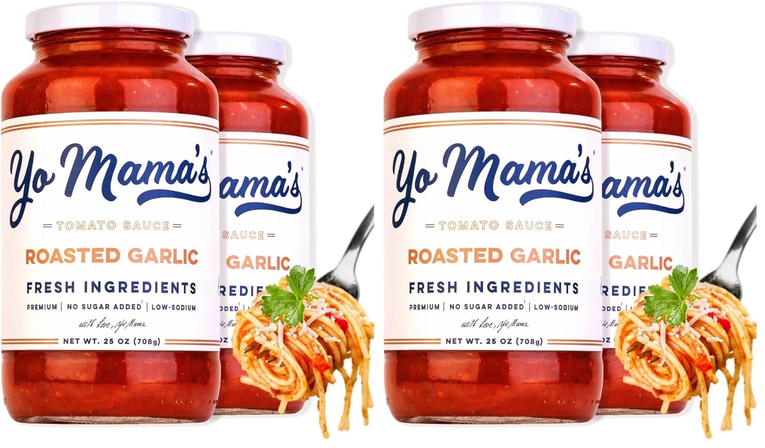 Yo Mama's Foods Keto Marinara Pasta Sauce - (3) 12.5 Ounce Jars - No Sugar Added, Low Carb, Low Sodium, Gluten Free, Paleo Friendly, and Made with Fresh, Non-GMO Tomatoes