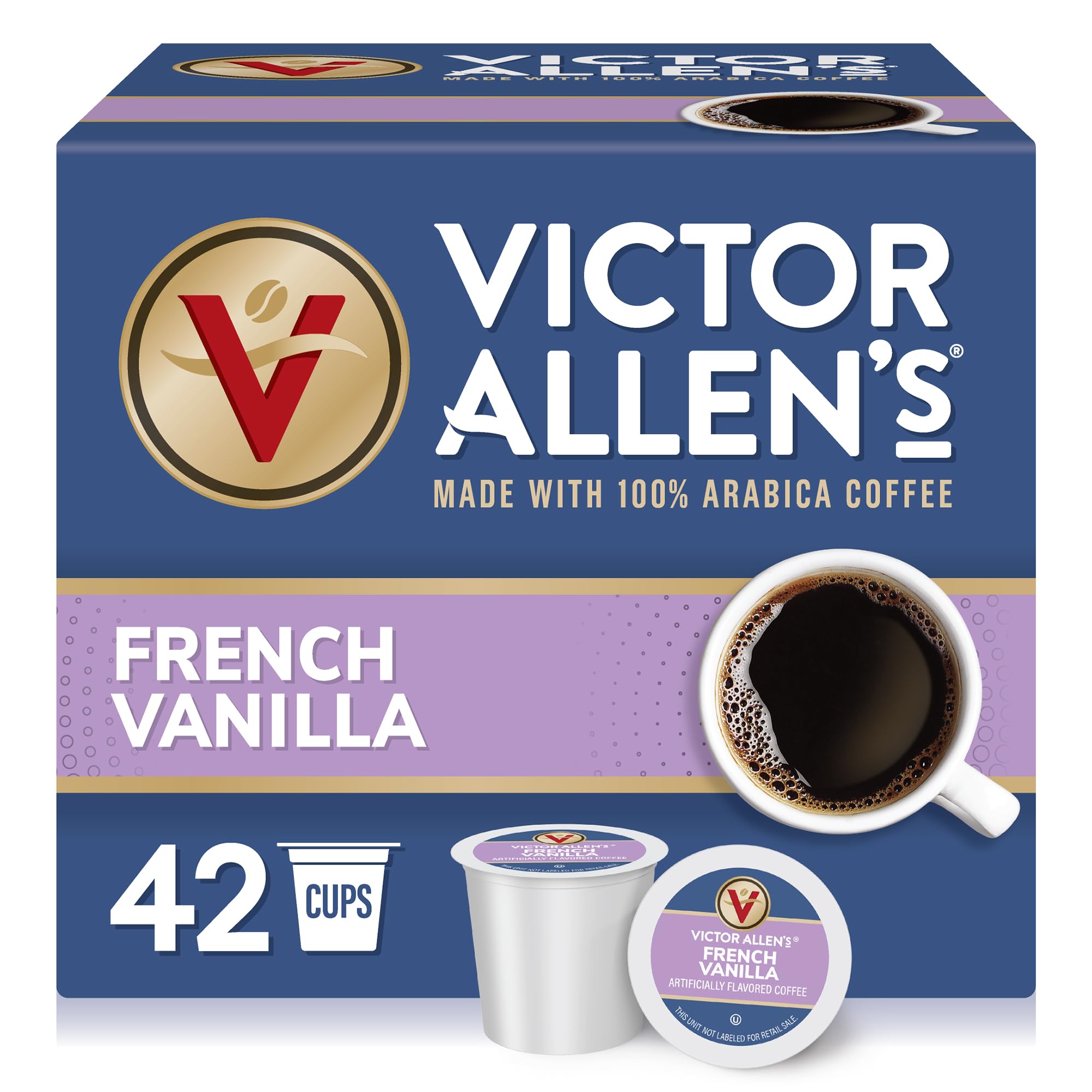 Victor Allen's Coffee Hazelnut Flavored, Medium Roast, 80 Count, Single Serve Coffee Pods for Keurig K-Cup Brewers