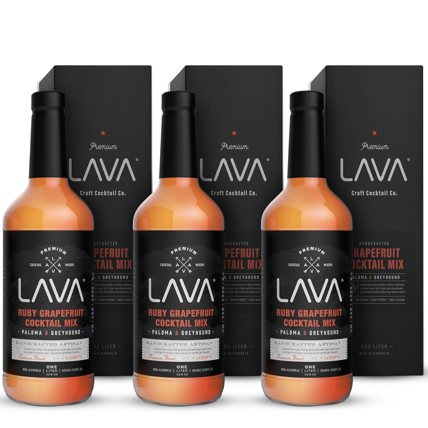 LAVA Premium Spicy Jalapeño Margarita Mix by LAVA Craft Cocktail Co., Made with Real Jalapeños, Agave Nectar, Key Limes, Lots of Flavor and Ready to Use, 1-Liter Glass Bottle