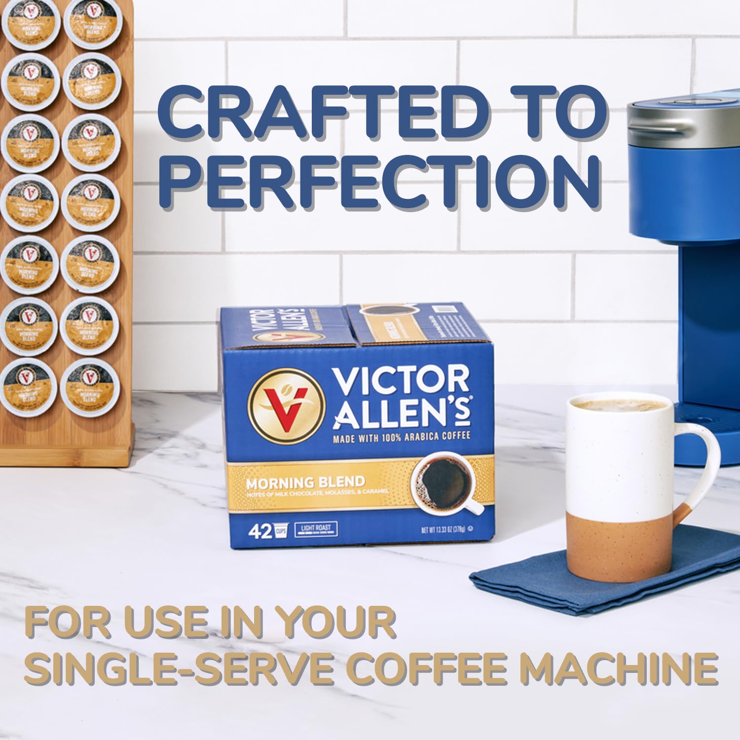 Victor Allen's Coffee Hazelnut Flavored, Medium Roast, 80 Count, Single Serve Coffee Pods for Keurig K-Cup Brewers
