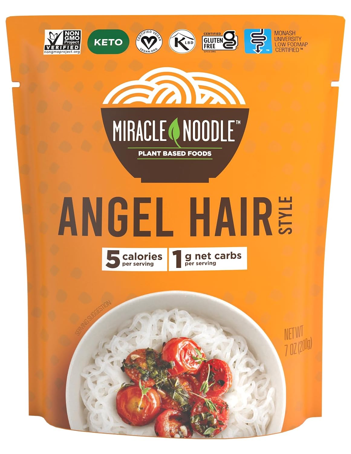 Miracle Noodle Ready to Eat Variety Pack, 7 Oz (Pack of 8), Angel Hair, Fettuccine, Spaghetti & Rice, Plant Based Shirataki Konjac Noodles, 5 Calories, Low Carb, Keto, Gluten-Free
