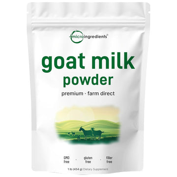 Micro Ingredients Goat Milk Powder, 2 Lb | Grass-Fed Australian Source | Pure, Easily Digested Formula | High in Protein, Calcium & Probiotics | Non-GMO, Gluten-Free, Pet Friendly