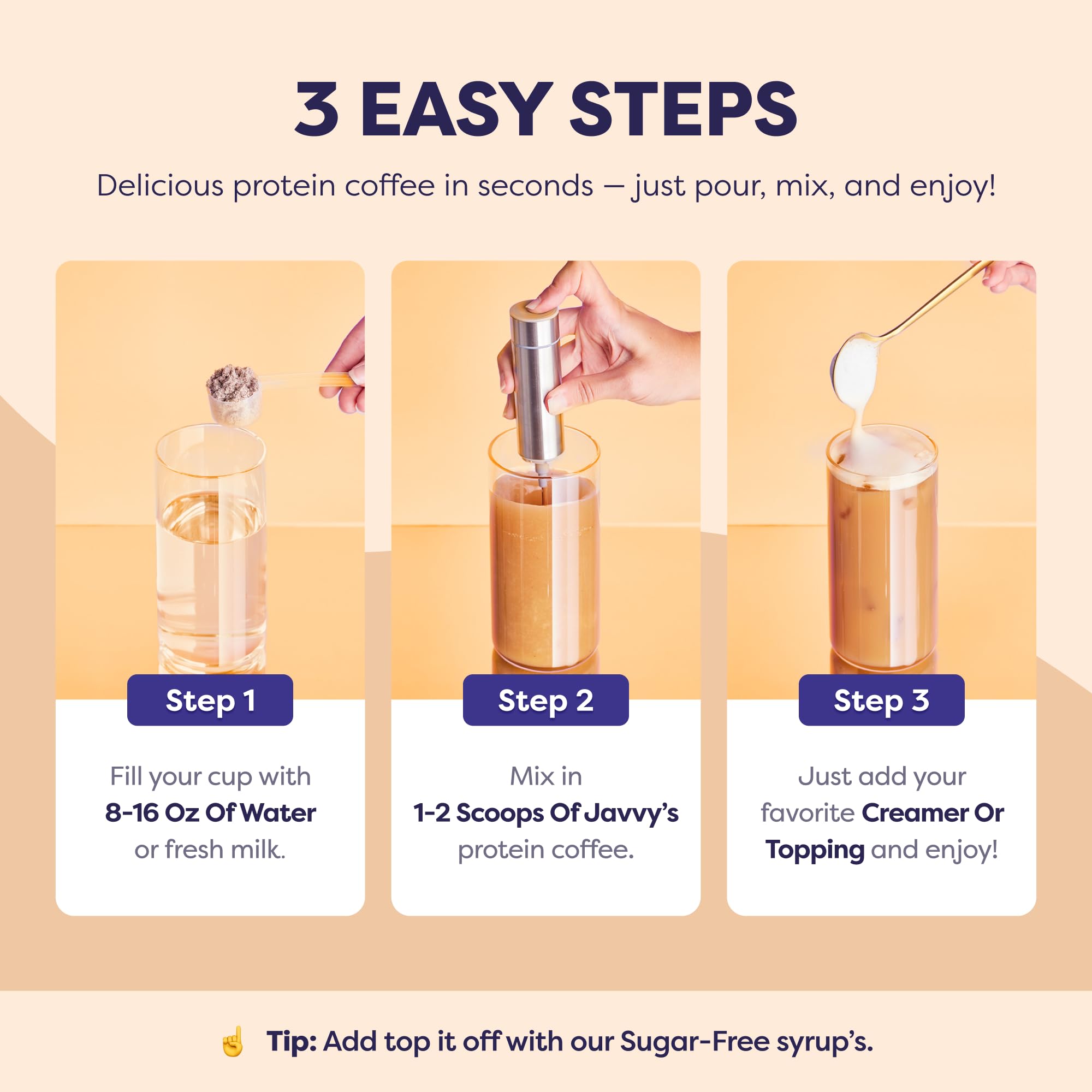 Caramel Protein Iced Coffee - Premium Whey Protein & Instant Iced Coffees - 100% Natural Cold Brew - Zero Artificial Flavors & Sweeteners, 80 mg Caffeine Per Serving, No Added Sugar, 20 Servings