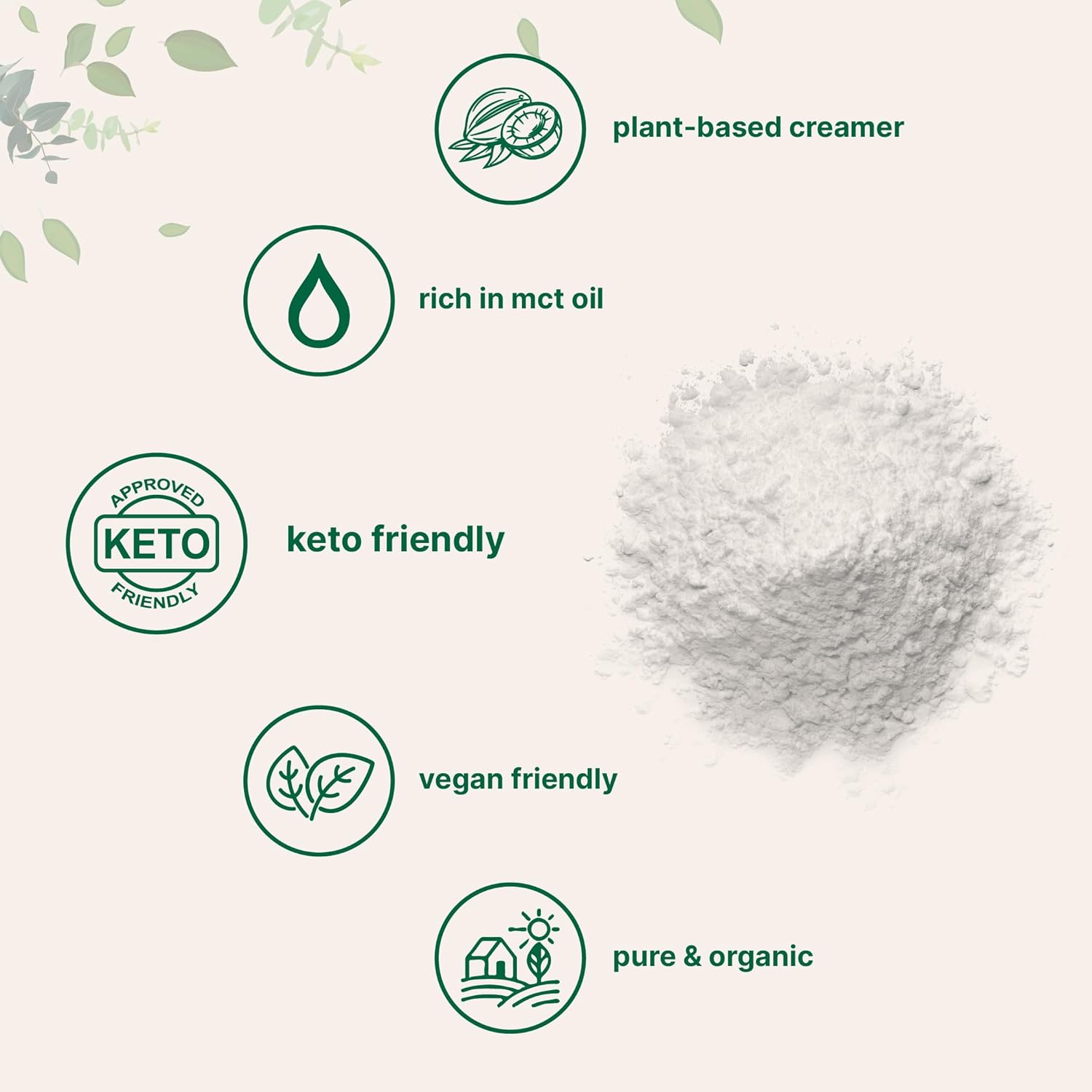 Micro Ingredients Organic Coconut Milk Powder, 2 Lb | Plant-Based Creamer for Coffee, Tea & Smoothies | Pure & Rich in MCT | Non-GMO, Gluten-Free, Keto & Paleo Friendly