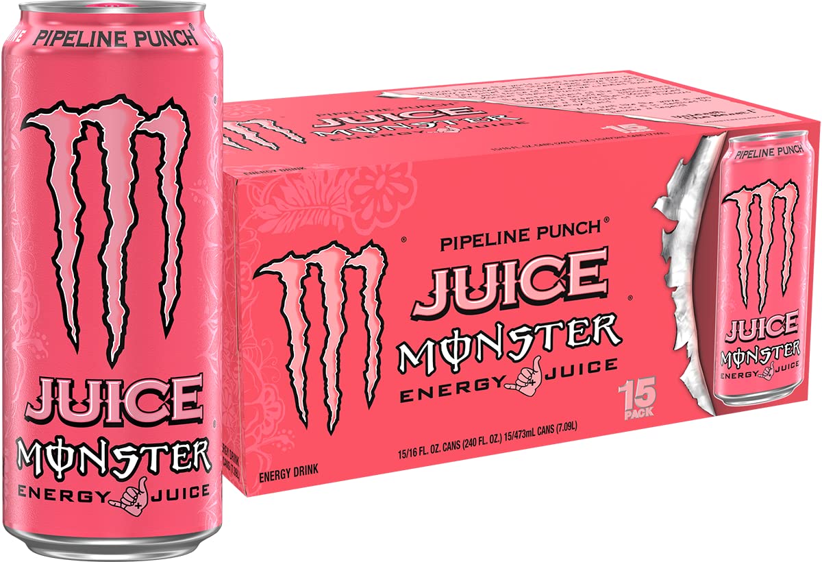 Monster Energy, Lo-Carb Monster, Low Carb Energy Drink, 16 Ounce | Pack of 15