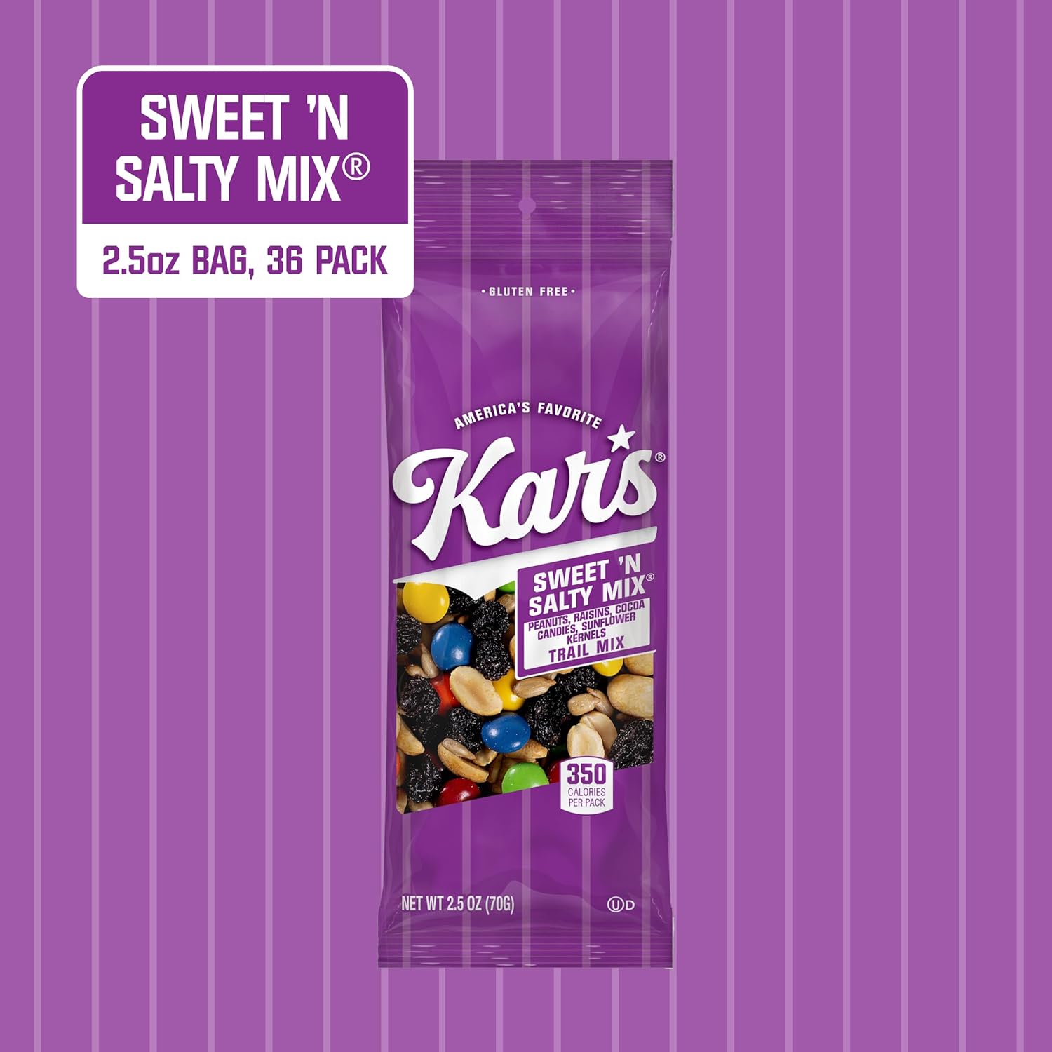 Kar’s Nuts Sweet ‘N Salty Trail Mix, 2 oz Pouch (Pack of 72), Gluten-Free Trail Mix Snack