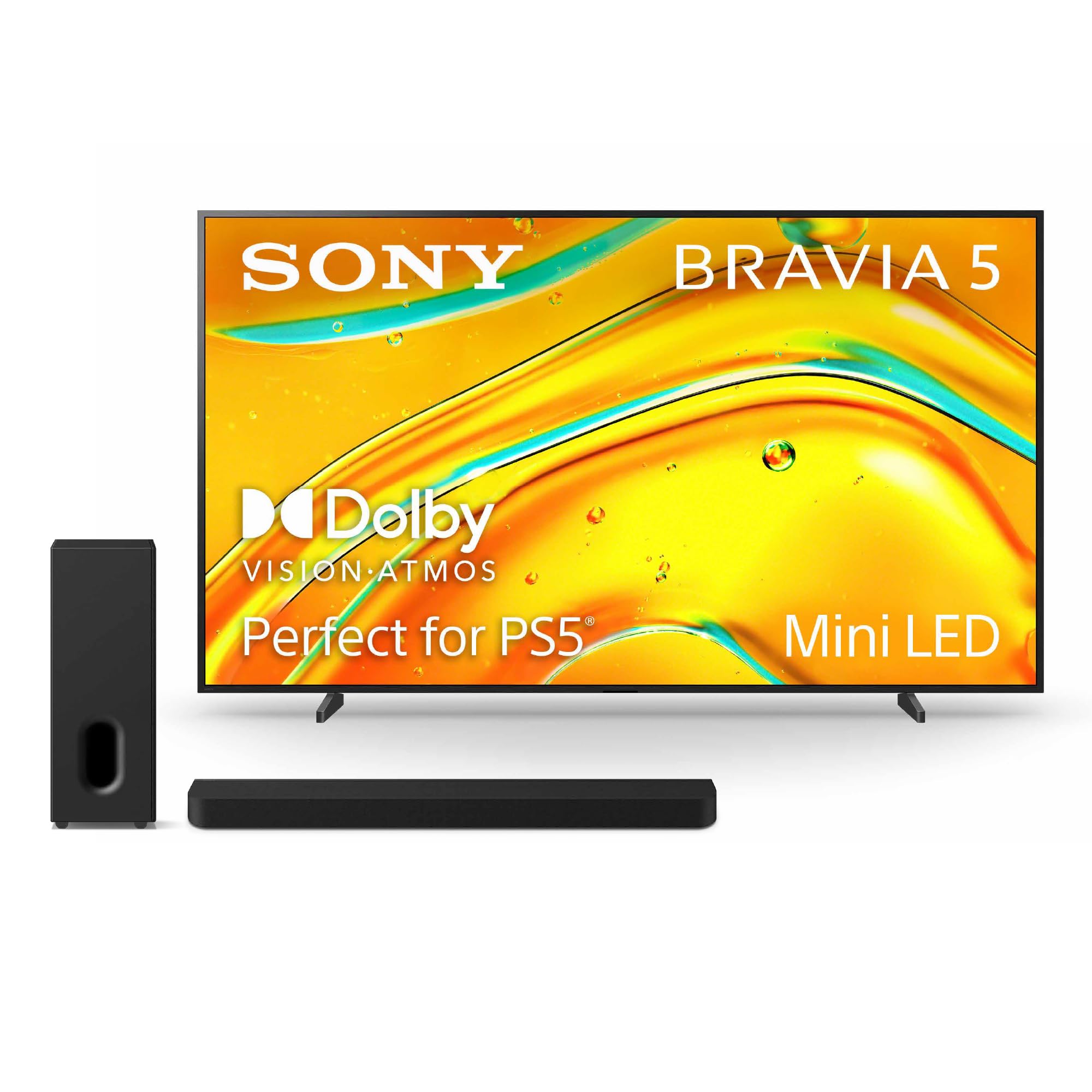 Sony BRAVIA 5 65 Inch TV, Mini LED, 4K Smart Google TV, XR Processor with AI Technology,120hz Television with Dolby Vision/Atmos, Exclusive Features for PlayStation®5, K-65XR50
