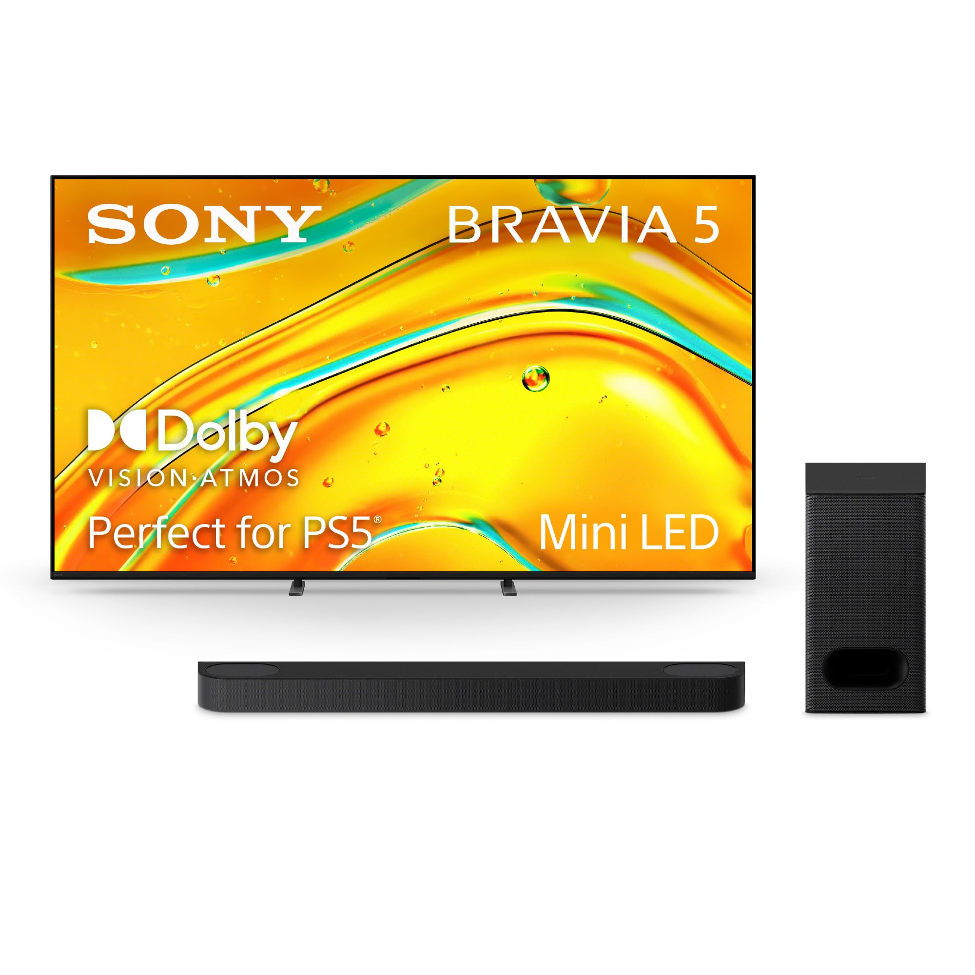 Sony BRAVIA 5 65 Inch TV, Mini LED, 4K Smart Google TV, XR Processor with AI Technology,120hz Television with Dolby Vision/Atmos, Exclusive Features for PlayStation®5, K-65XR50