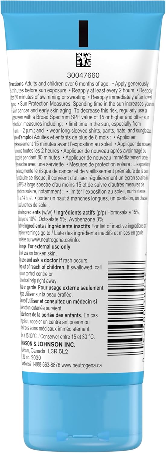 Neutrogena Hydro Boost Water Gel Lotion Sunscreen SPF 50 – 88ml | Broad Spectrum UVA/UVB Protection, Water & Sweat Resistant (80 min), Hydrating & Non-Greasy, Won’t Clog Pores