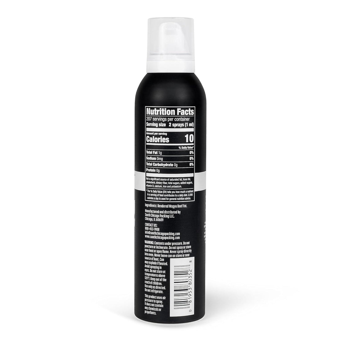 South Chicago Packing Wagyu Beef Tallow Spray, Umami-Rich, Flavorful, Perfect for Sauteing, Stir-frying and Grilling, Nonstick Cooking Oil, 7 Fl Oz
