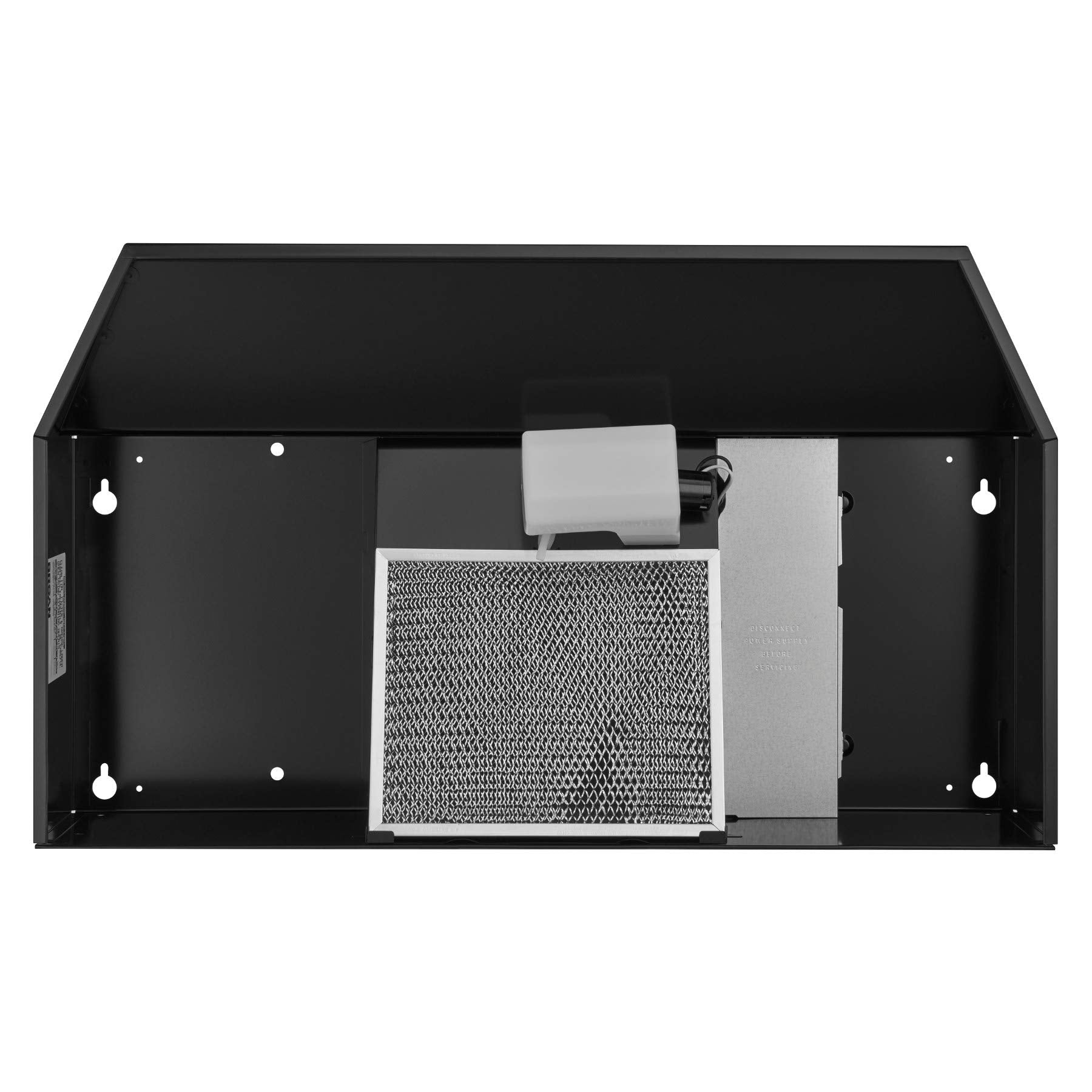 Broan-NuTone 413001 Non-Ducted Ductless Range Hood with Lights Exhaust Fan for Under Cabinet, 30-Inch, White