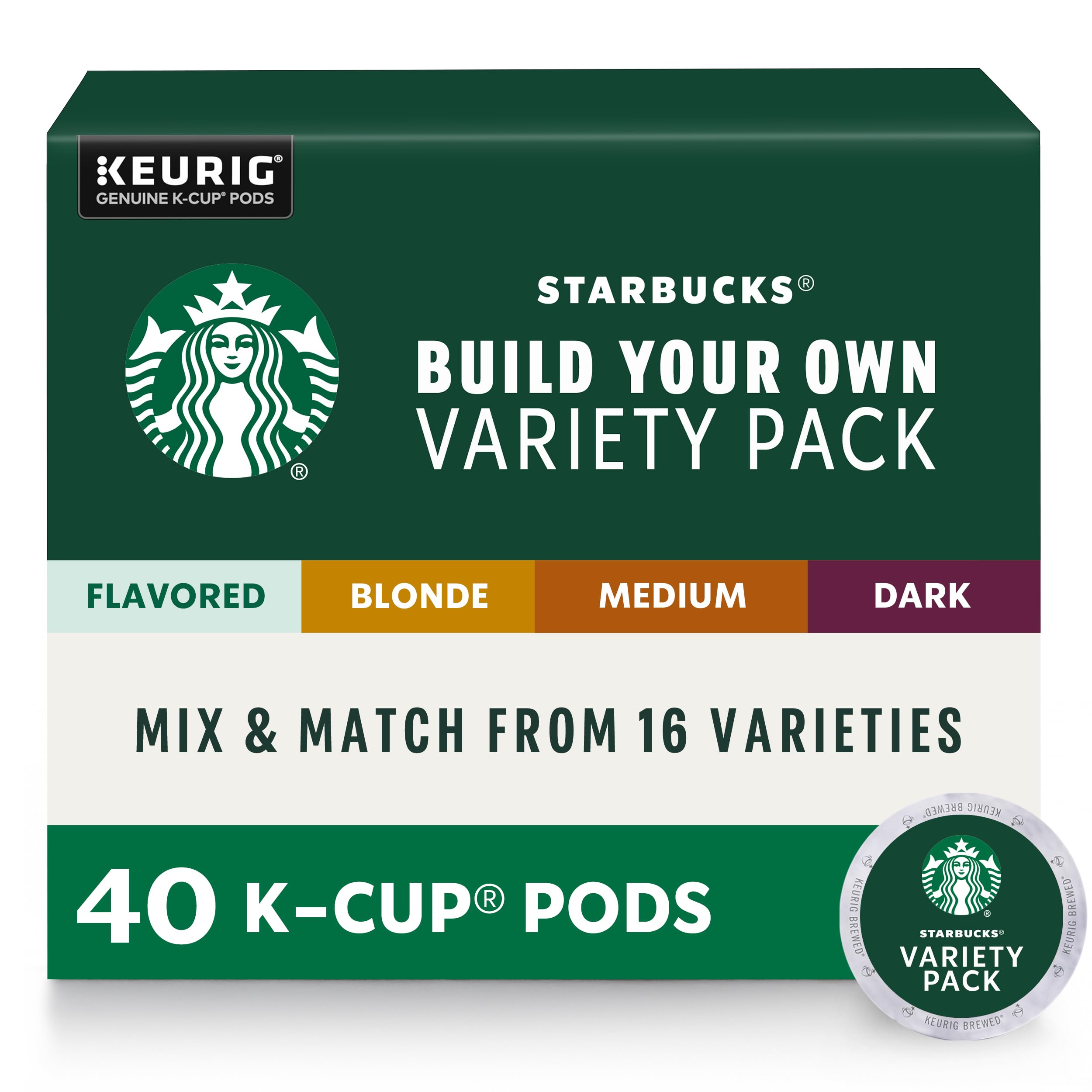 Starbucks K-Cup Coffee Pods, Medium Roast Hot or Iced Coffee, Pike Place Roast, 96 Keurig Pods