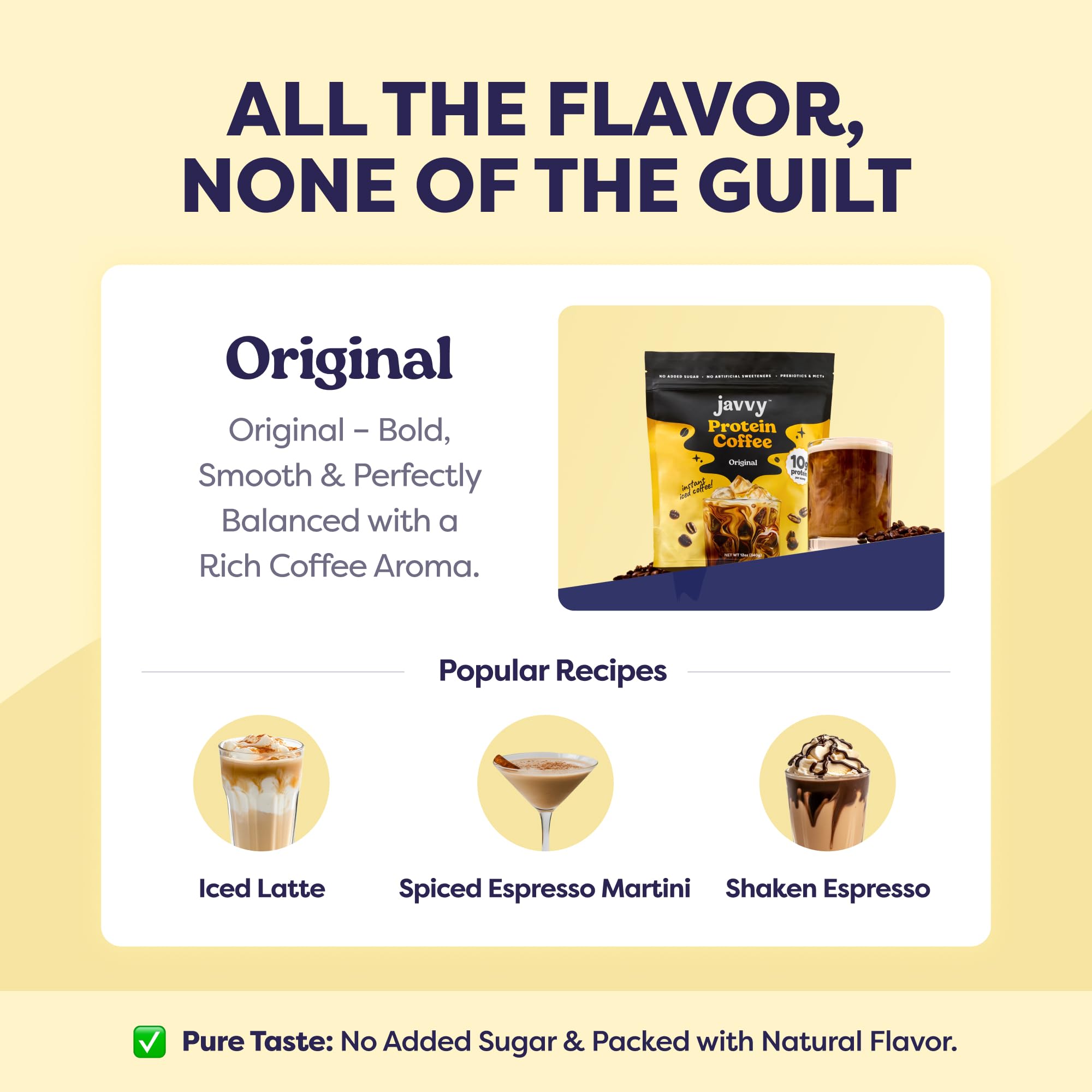 Caramel Protein Iced Coffee - Premium Whey Protein & Instant Iced Coffees - 100% Natural Cold Brew - Zero Artificial Flavors & Sweeteners, 80 mg Caffeine Per Serving, No Added Sugar, 20 Servings