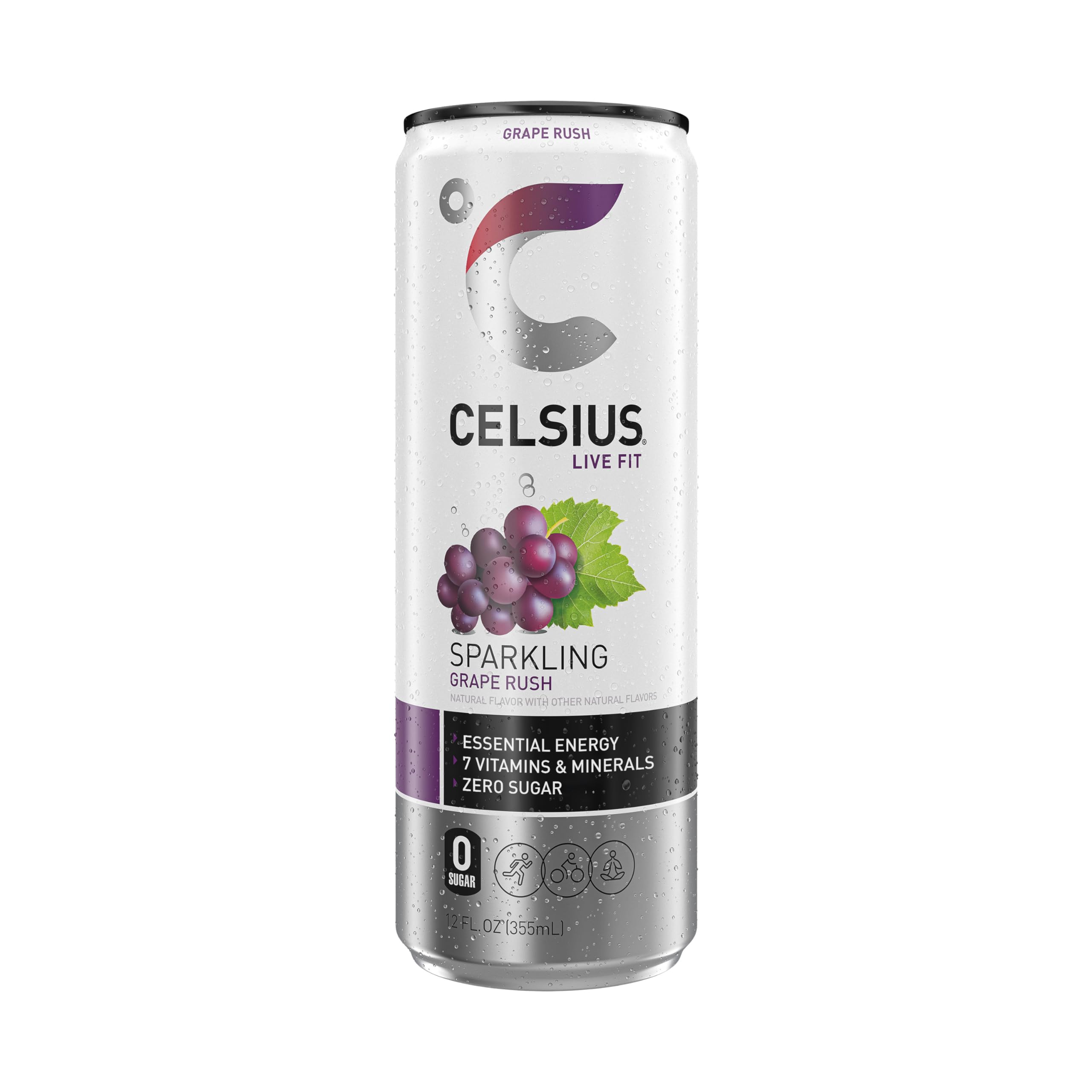 CELSIUS Sparkling Kiwi Guava, Functional Essential Energy Drink 12 Fl Oz (Pack of 12)