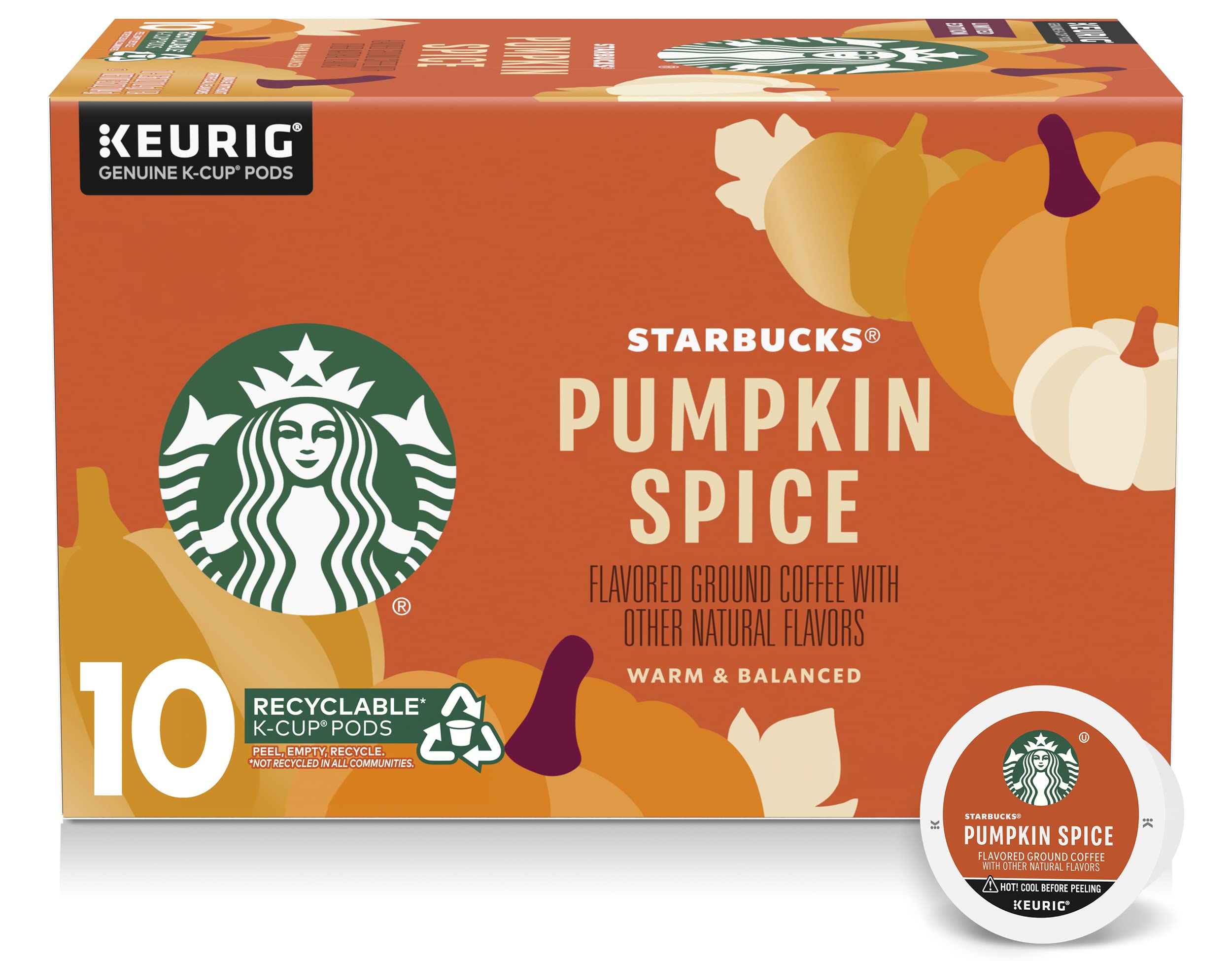 Starbucks K-Cup Coffee Pods, Starbucks Blonde Roast Hot or Iced Coffee, Veranda Blend, 96 Keurig Pods