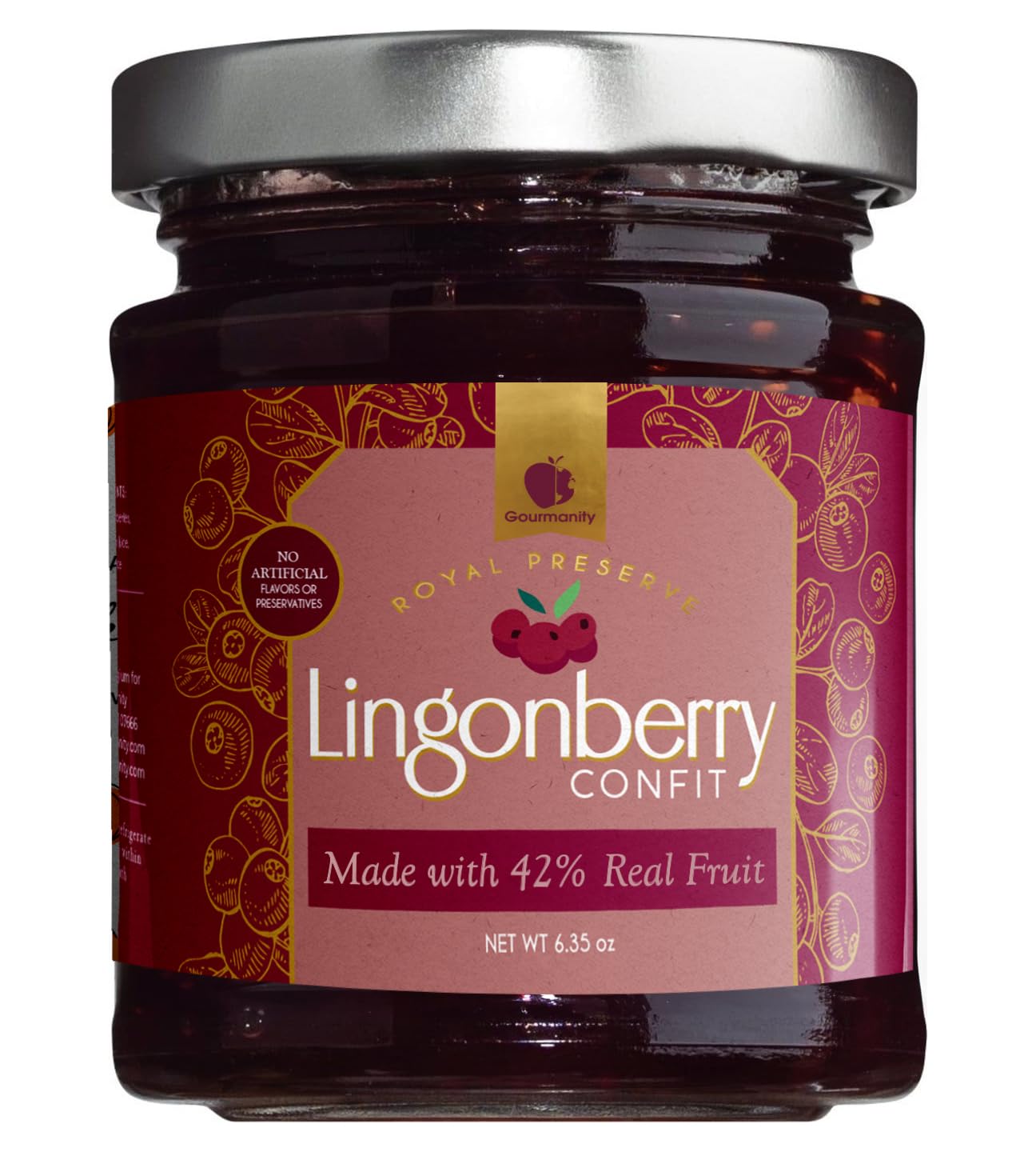 Gourmanity Savory Jam Gift Set, Full Repertoire of Royal Preserve Confits, Onion Jam, Lingonberry Jam & Mango Chutney, All Natural, Non-GMO, Product of Belgium, 6.35oz (Pack of 3)