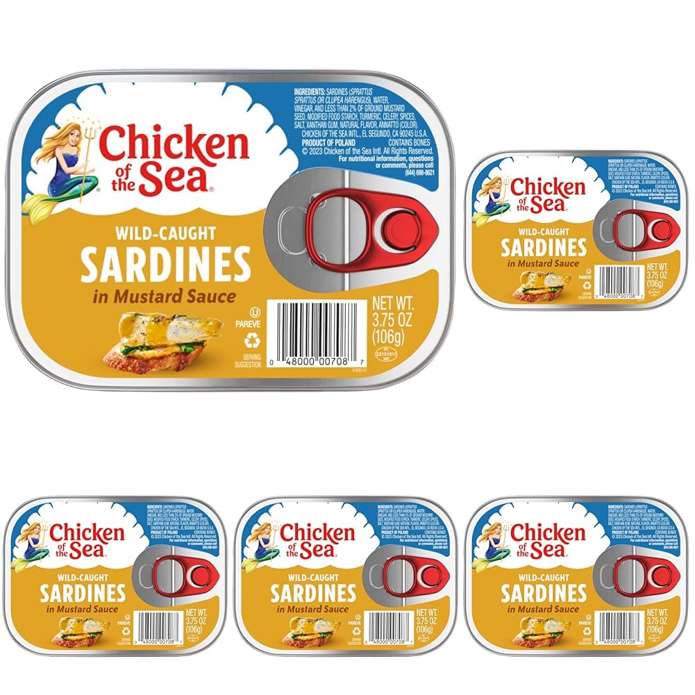 Chicken of the Sea Sardines in Olive Oil, 3.75 oz. (Pack of 18), Wild Caught Canned Sardines, Packaging May Vary