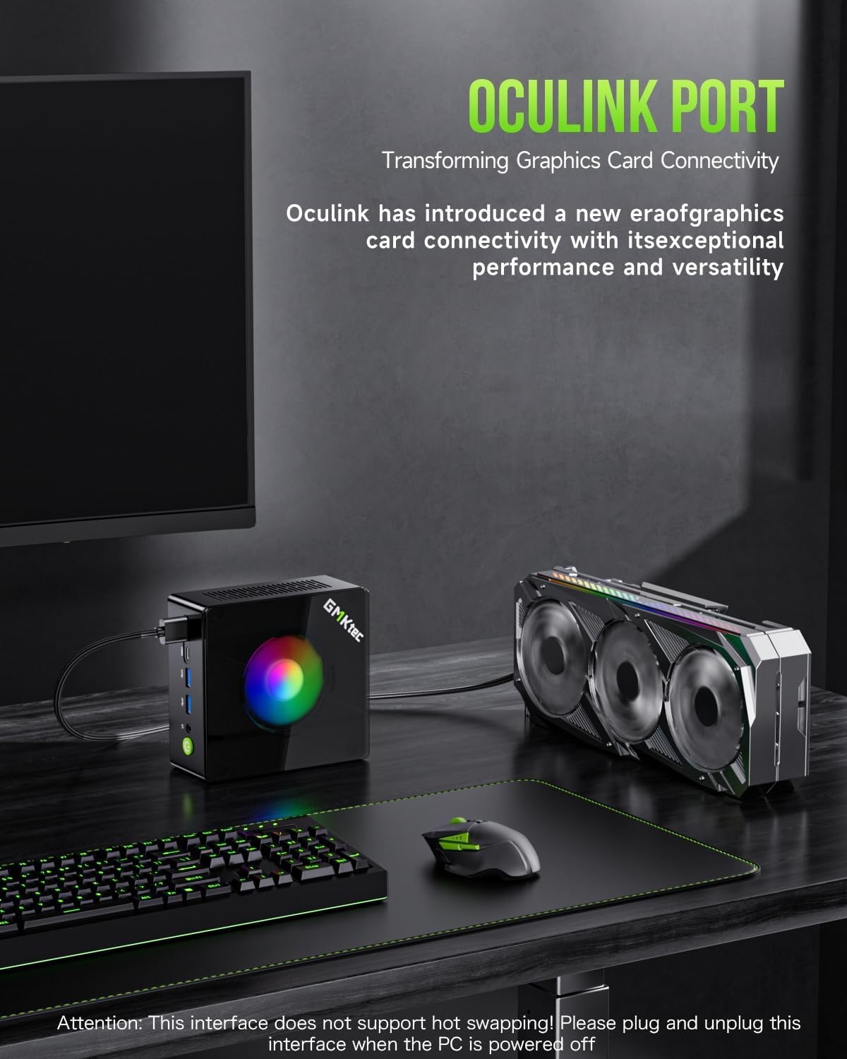 GMKtec Gaming Mini PC Ryzen 7640HS (Beats 6800H/6800U) 16GB DDR5 512GB NVMe SSD Dual NIC LAN 2.5GbE /WiFi 6E BT5.2 /USB4 Desktop Computers Office Home M6 Ultra