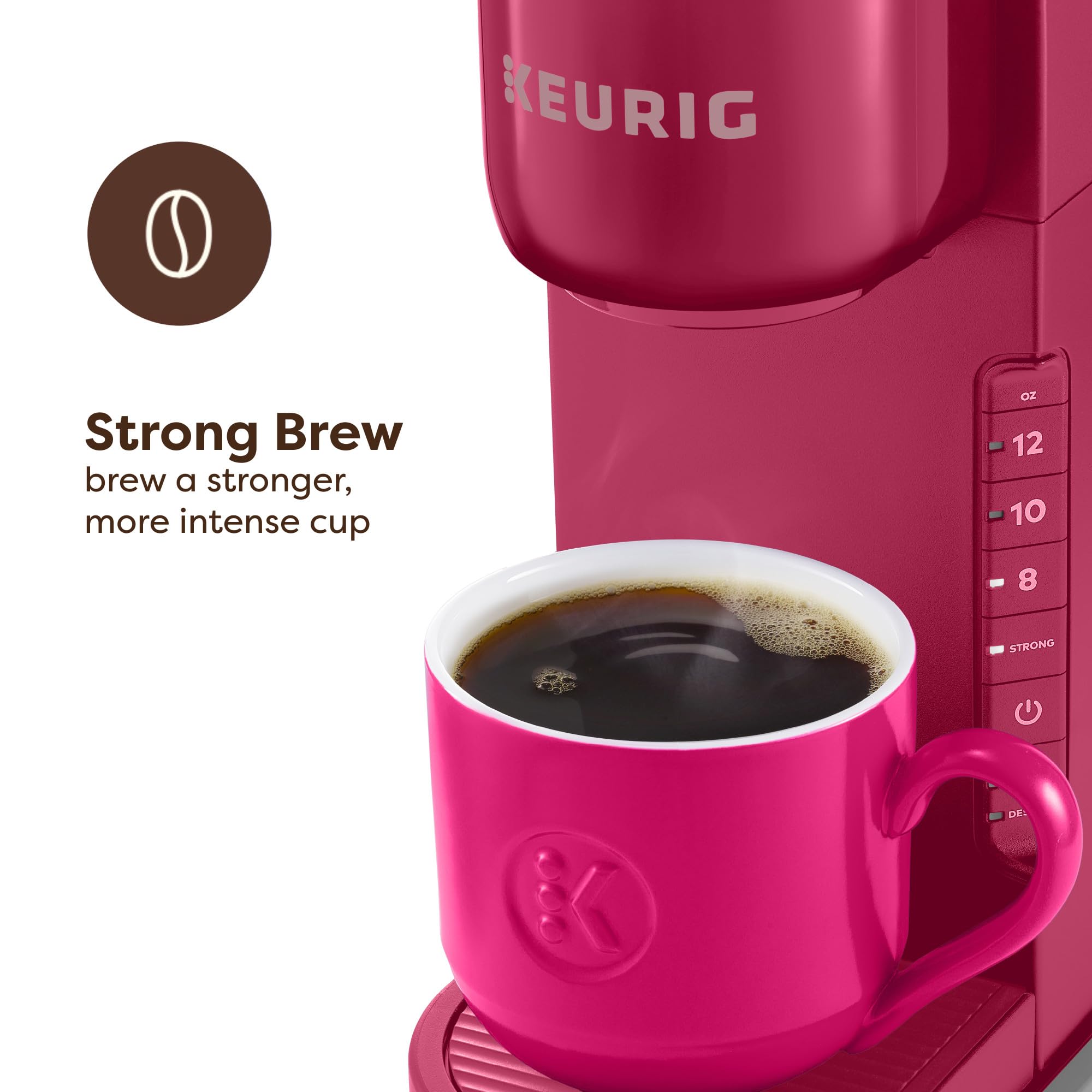 Keurig K-Express Single Serve K-Cup Pod Coffee Maker, 3 Brew Sizes, Strong Button Feature, 42oz Removable Reservoir, Warm Stone