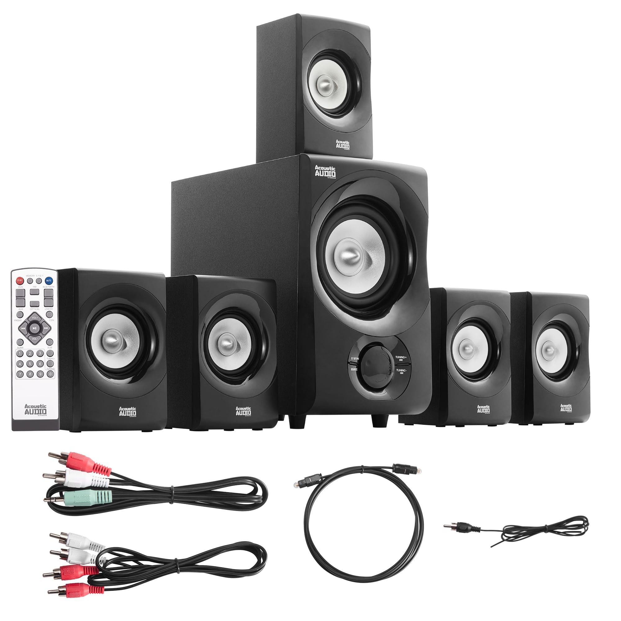 Acoustic Audio AA5170 Home Theater 5.1 Bluetooth Speaker System 700W with Powered Sub