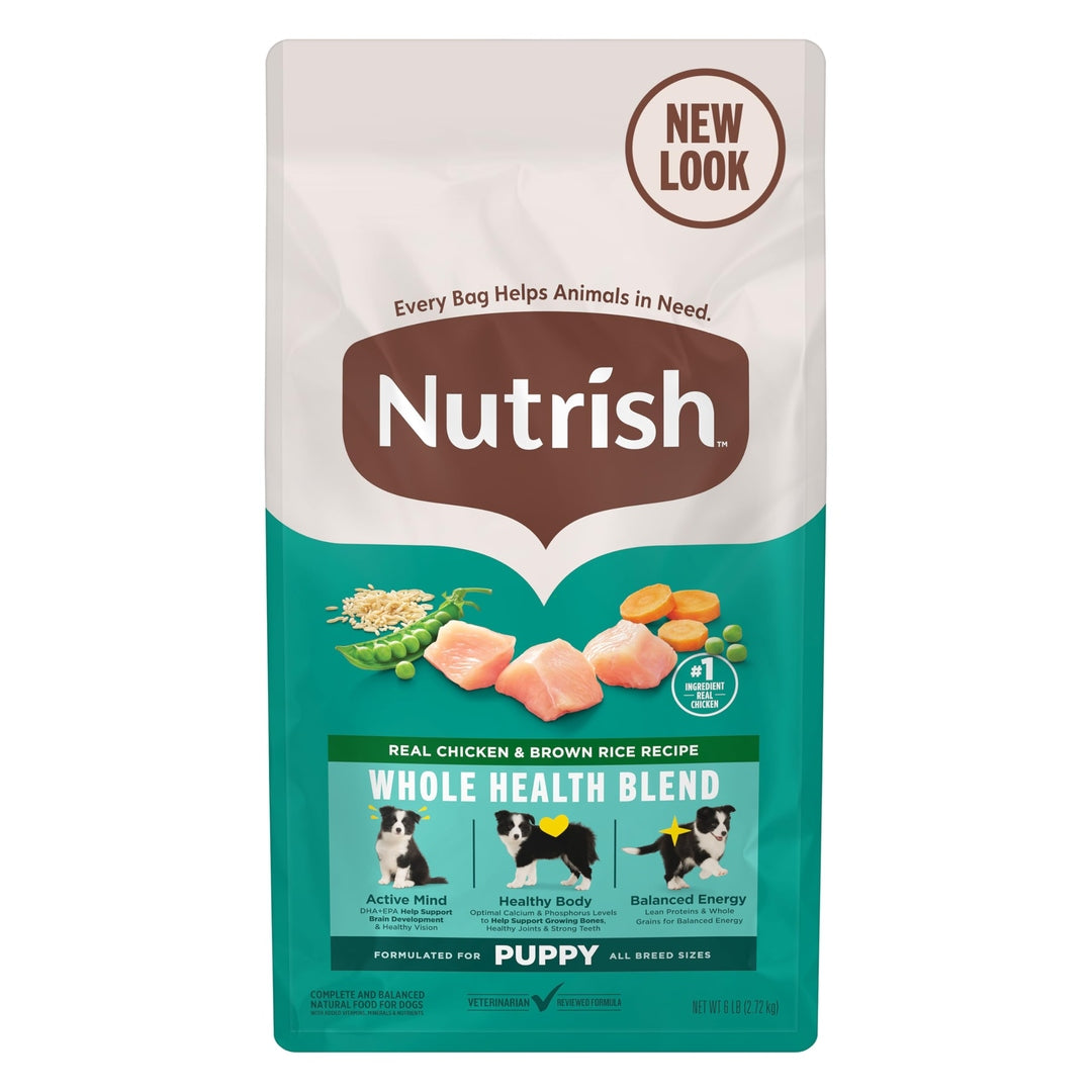 Nutrish Bright Puppy Premium Natural Dry Dog Food, Real Chicken & Brown Rice Recipe, 14 Pounds (Packaging May Vary), (Rachael Ray