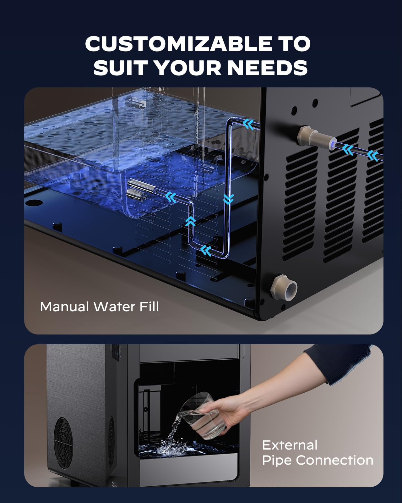 Silonn Ice Maker Countertop, Portable Ice Machine with Carry Handle, Self-Cleaning Ice Makers with Basket and Scoop, 9 Cubes in 6 Mins, 26 lbs per Day, Ideal for Home, Kitchen, Camping, RV