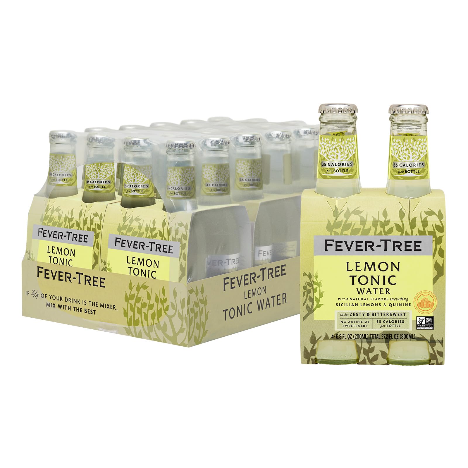 Fever Tree Tonic Water - Premium Quality Mixer - Refreshing Beverage for Cocktails & Mocktails. Naturally Sourced Ingredients, No Artificial Sweeteners or Colors - 150 ML Cans - Pack of 24