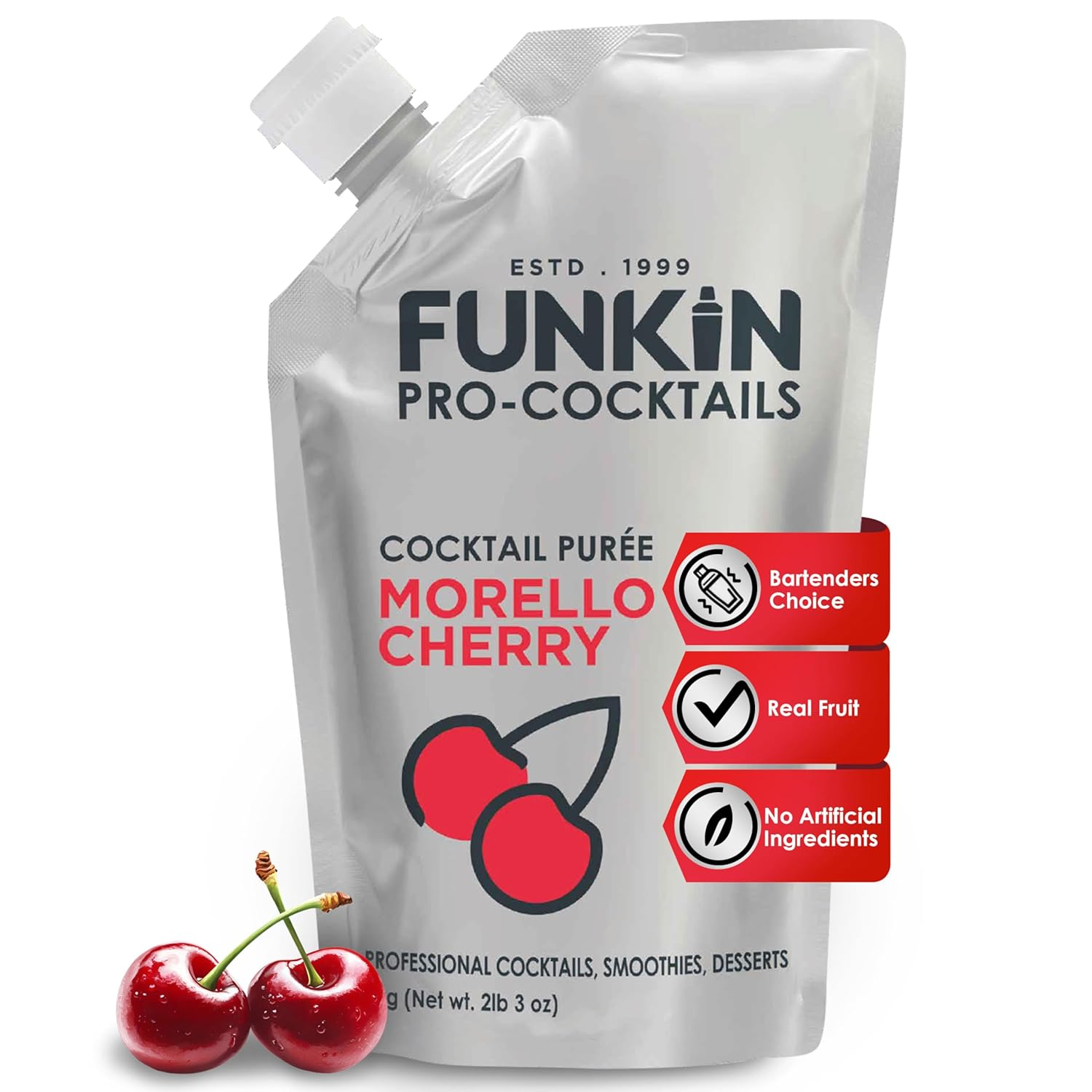 Funkin Fruit Puree | Real Fruit, Simple Ingredient, Natural Mixer for Cocktails, Drinks, Smoothies | Vegan, Non-GMO, Gluten-Free (2.2 lbs) (Passion Fruit)