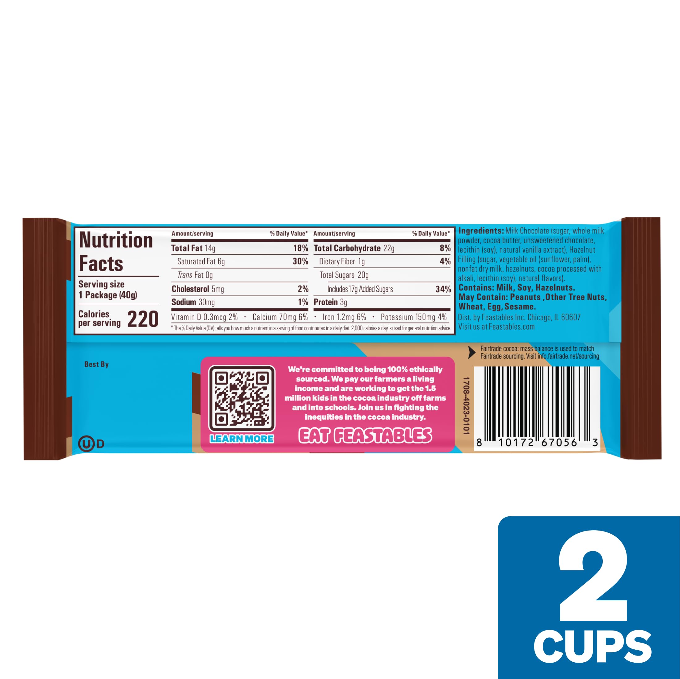 Feastables MrBeast Peanut Butter Jack-O-Lantern, Milk Chocolate & Creamy Peanut Butter Filling, Cups for Adults & Kids, Chocolate Candy for Halloween Snacks, Made With Fairtrade Cocoa, 30 Count