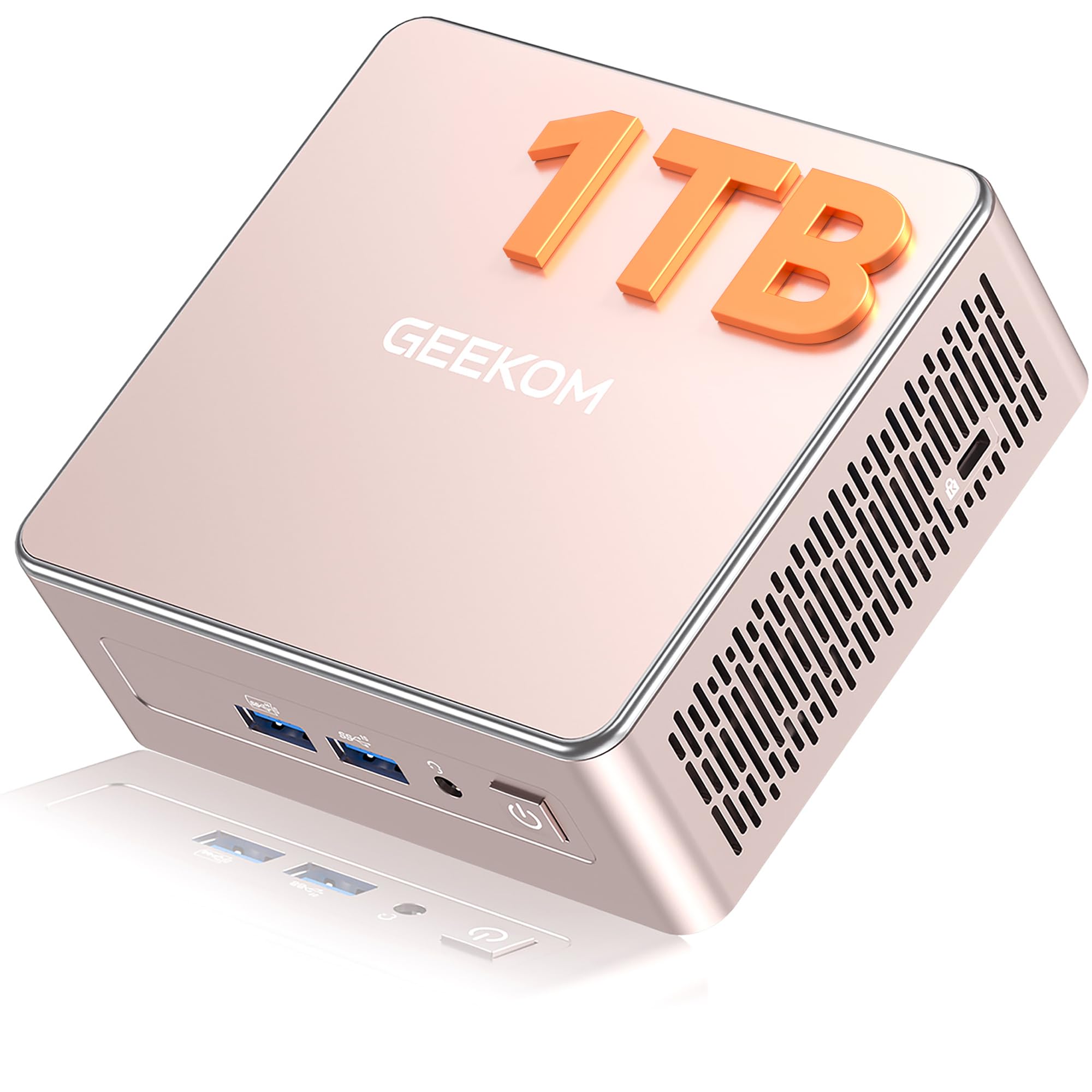 GEEKOM Air12 Mini PC for Business & WFH (2026), Intel 7505 (Up to 3.5GHz), 8GB RAM (Dual-Slot Upgradeable), 256GB M.2 SSD, 8K & Triple 4K Display, 3-Year Warranty, Windows 11 Pro Desktop Computer