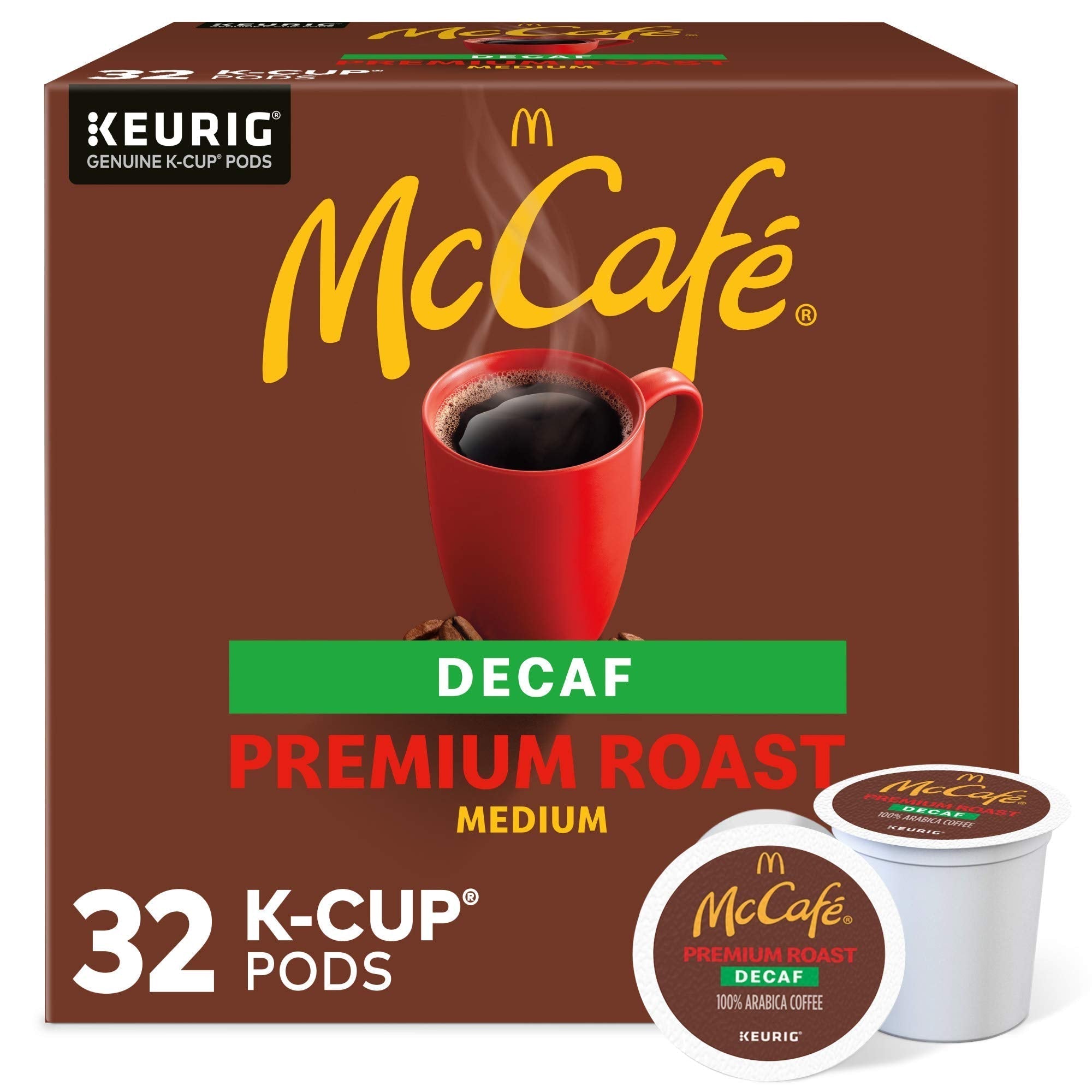 McCafe Premium Roast Decaf Coffee, Single Serve Keurig K-Cup Pods, Decaffeinated, 96 Count (4 Packs of 24)