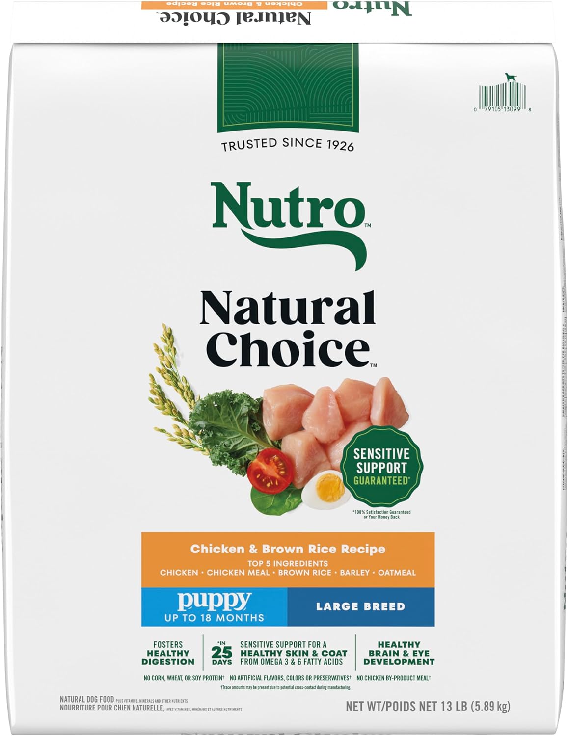 Nutro Natural Choice Large Breed Puppy Food Dry, Lamb & Brown Rice Recipe, 30 lb. Bag