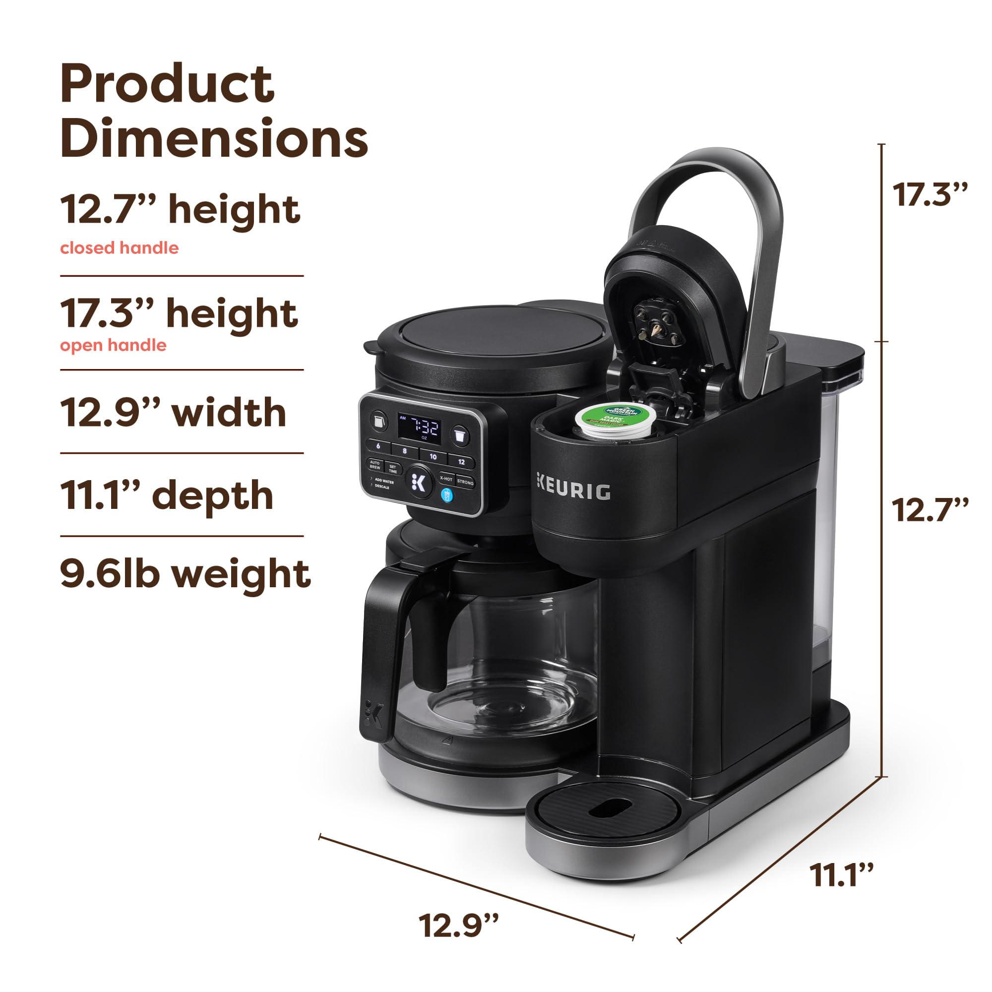 Keurig K-Duo Hot & Iced Single Serve & Carafe Coffee Maker, MultiStream Technology, 72oz Reservoir (Gen 2)