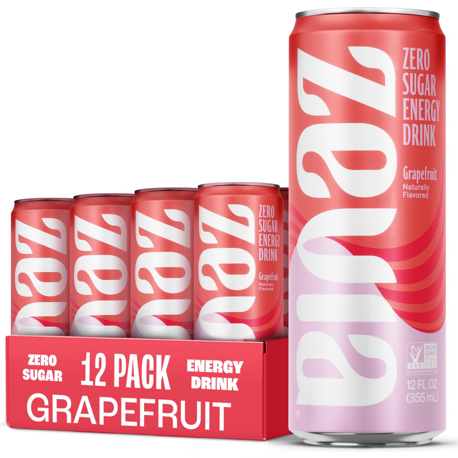 Zevia Zero Sugar Energy Drink, Classic Variety Pack, 12 oz Cans (12-Pack) – Naturally Sweetened, Non-GMO Project Verified, Gluten-Free, Vegan