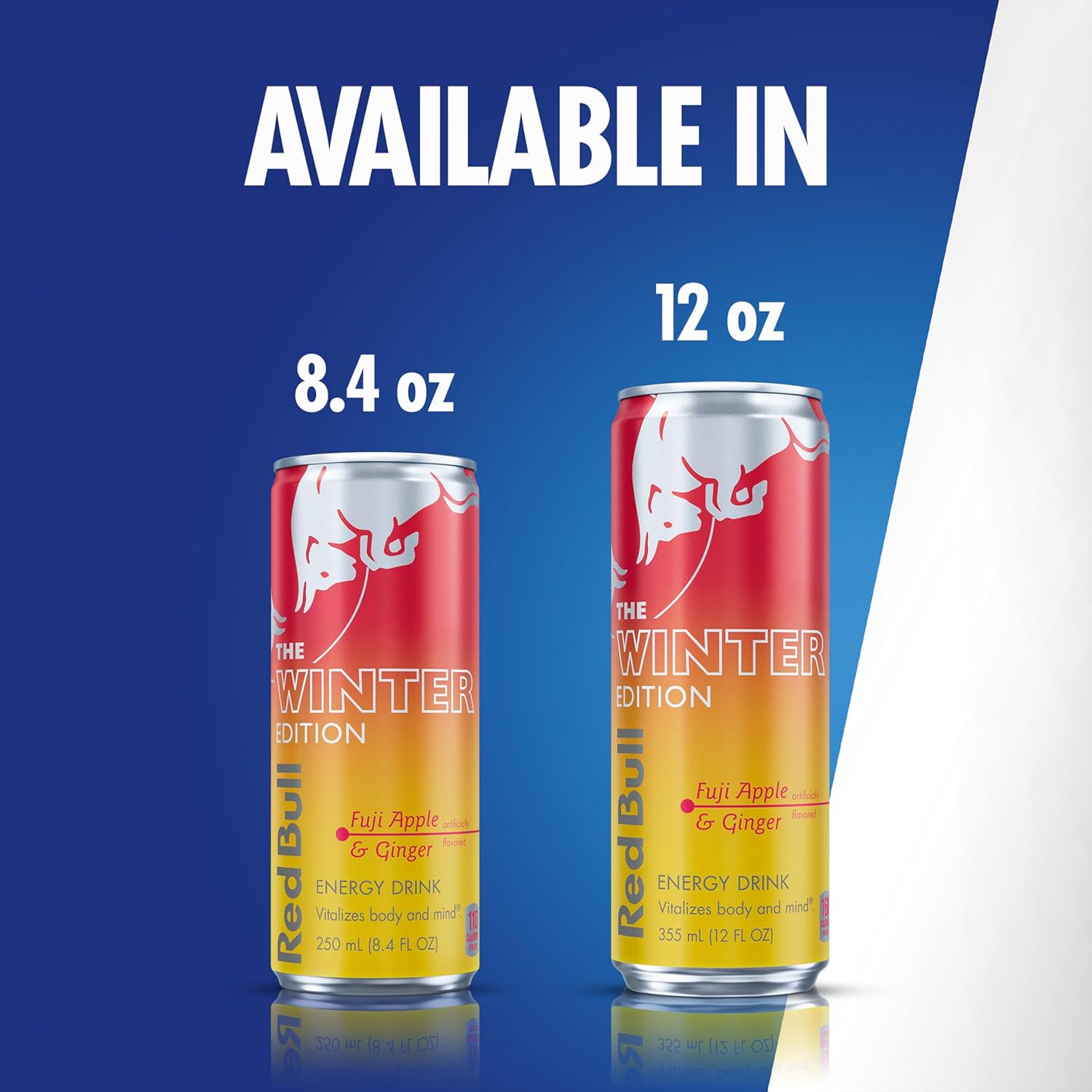 Red Bull Fuji Apple and Ginger Winter Edition Energy Drink, with 80mg Caffeine plus Taurine & B Vitamins, 8.4 Fl Oz, Pack of 24 Cans