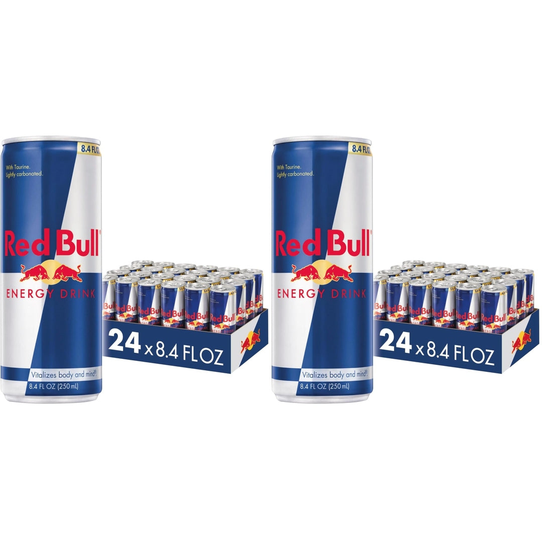 Red Bull Energy Drink with 80mg Caffeine plus Taurine & B Vitamins, 8.4 Fl Oz, 6 Packs of 4 Cans (Pack of 24)
