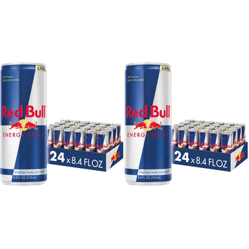 Red Bull Energy Drink with 80mg Caffeine plus Taurine & B Vitamins, 8.4 Fl Oz, 6 Packs of 4 Cans (Pack of 24)