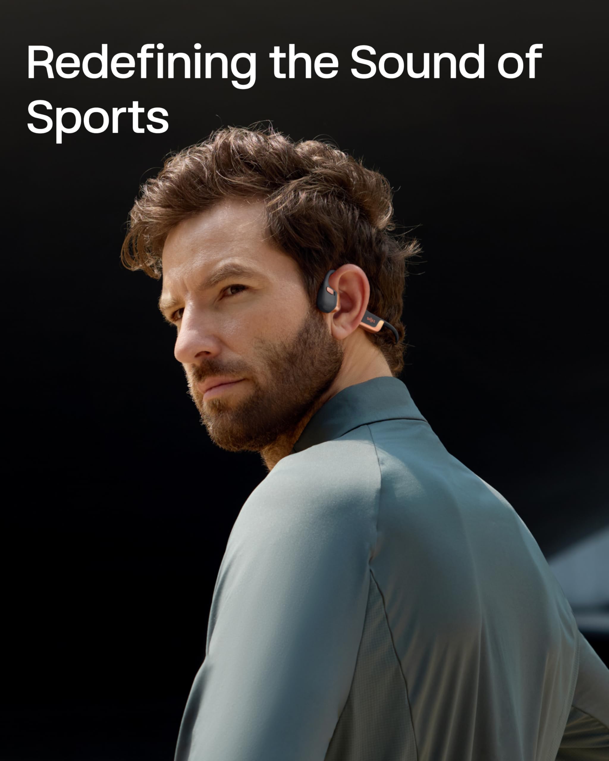 SHOKZ New OpenRun Pro 2- Bone Conduction Headphones, Open-Ear Bluetooth Wireless Sport Earphones for Running, Workouts - Sweat Resistant, Secure Comfortable Fit -Deep Bass, Smart Mic, Reflective Strip