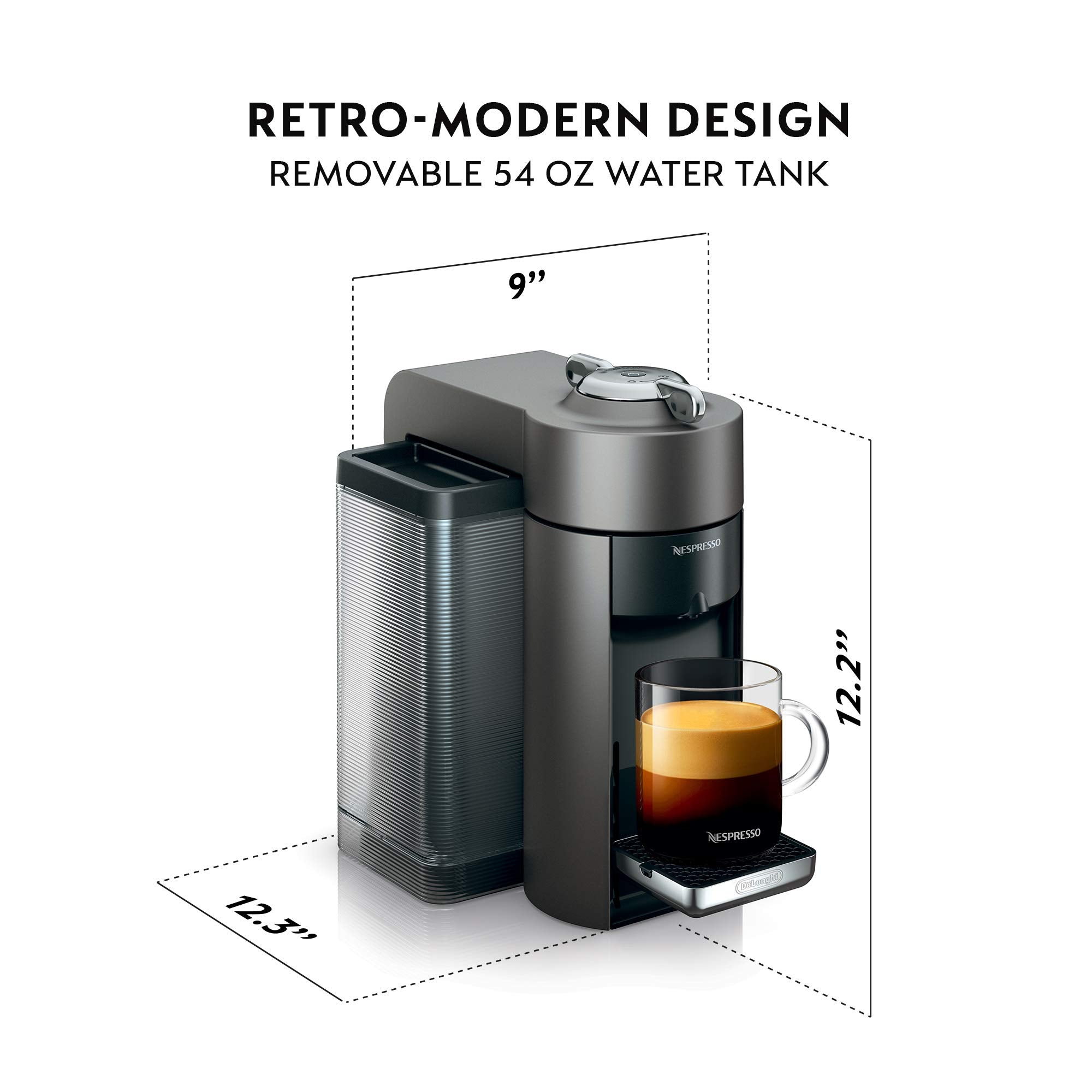 Nespresso Vertuo Coffee and Espresso Maker by De'Longhi, Titan